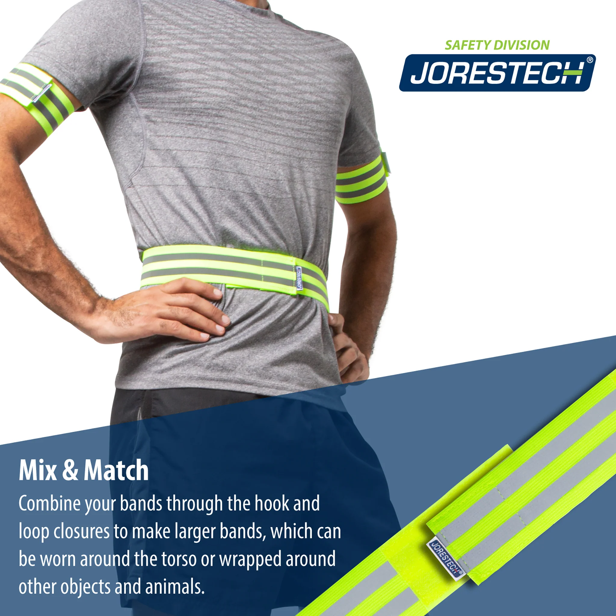 Hi-Vis Reflective Safety Bands with Mesh Storage Bag – Pack of 6 - Image 4