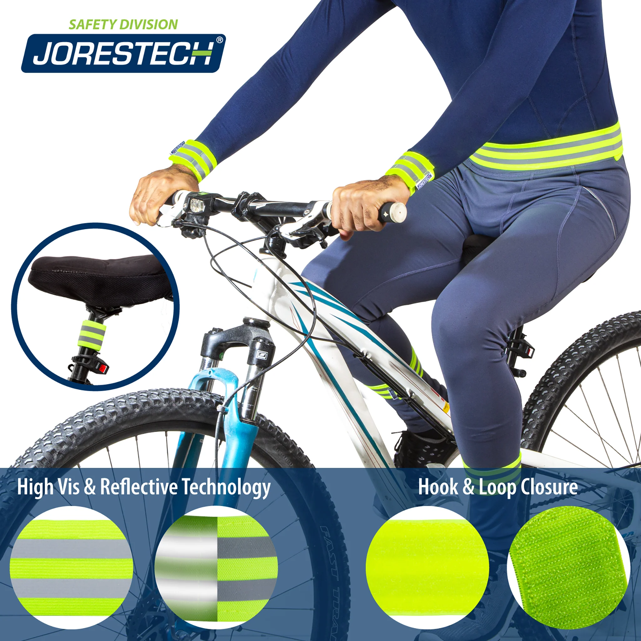Hi-Vis Reflective Safety Bands with Mesh Storage Bag – Pack of 6 - Image 6