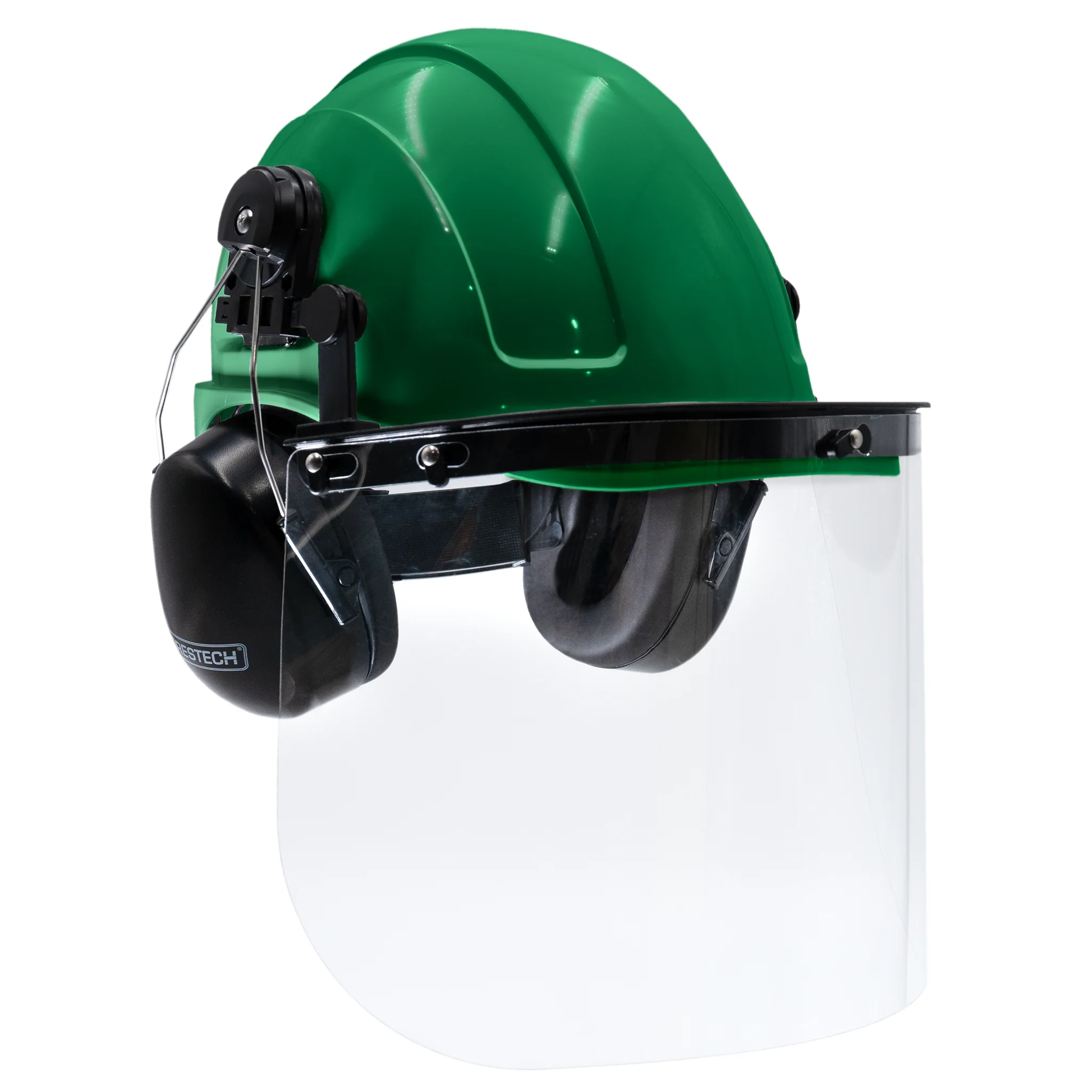 Cap-Style Hard Hat Kit with Mountable Earmuffs and Hi-Transparency Face Shield - Image 16