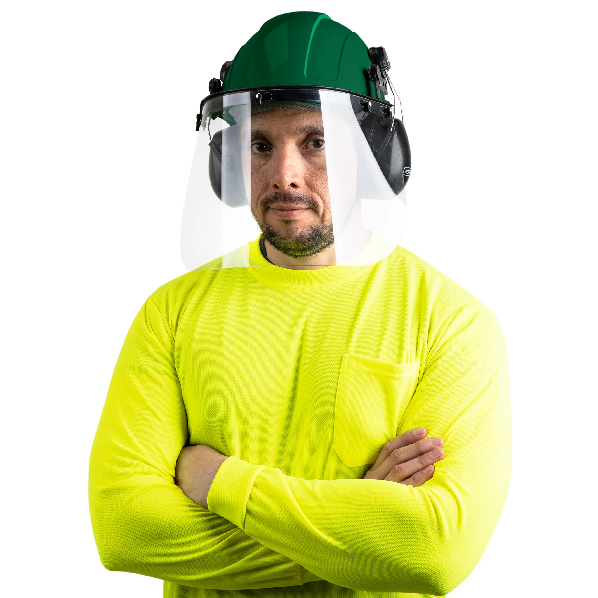Cap-Style Hard Hat Kit with Mountable Earmuffs and Hi-Transparency Face Shield - Image 20