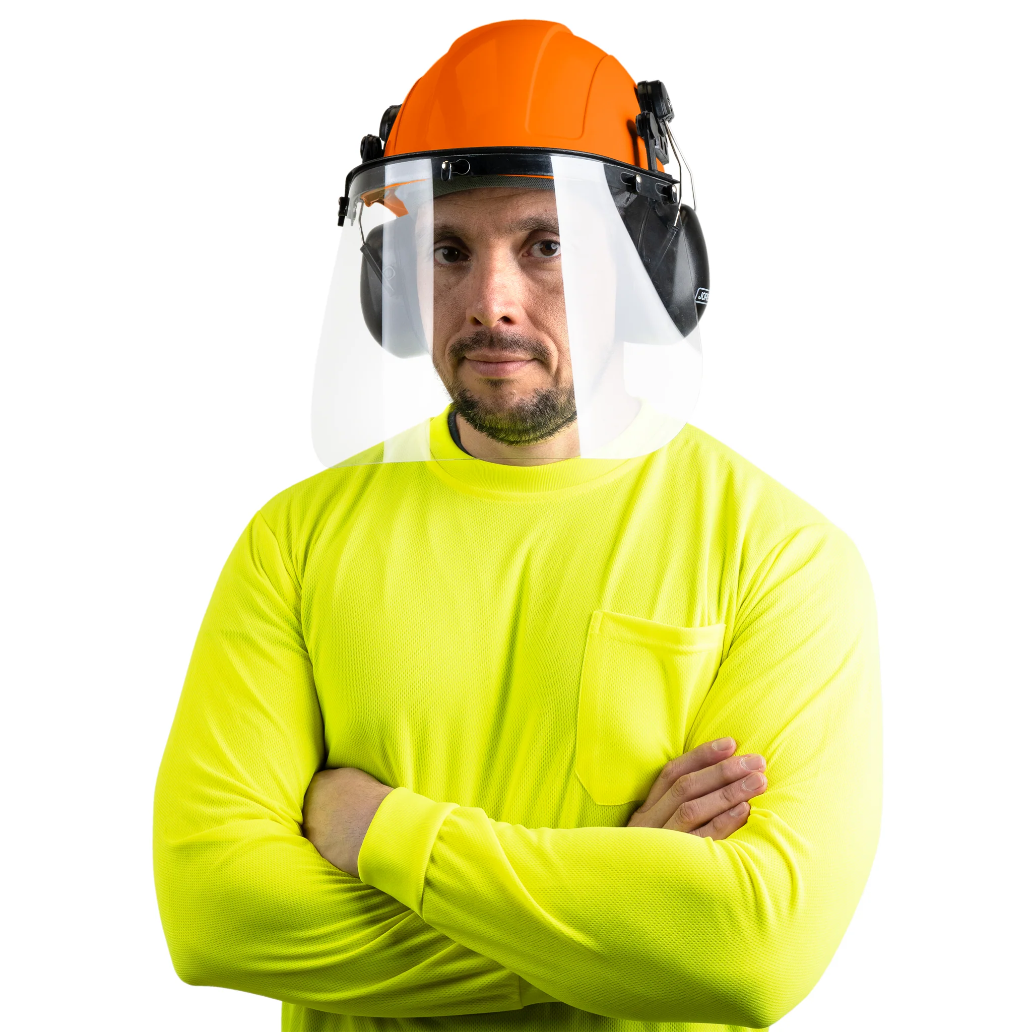 Cap-Style Hard Hat Kit with Mountable Earmuffs and Hi-Transparency Face Shield - Image 5