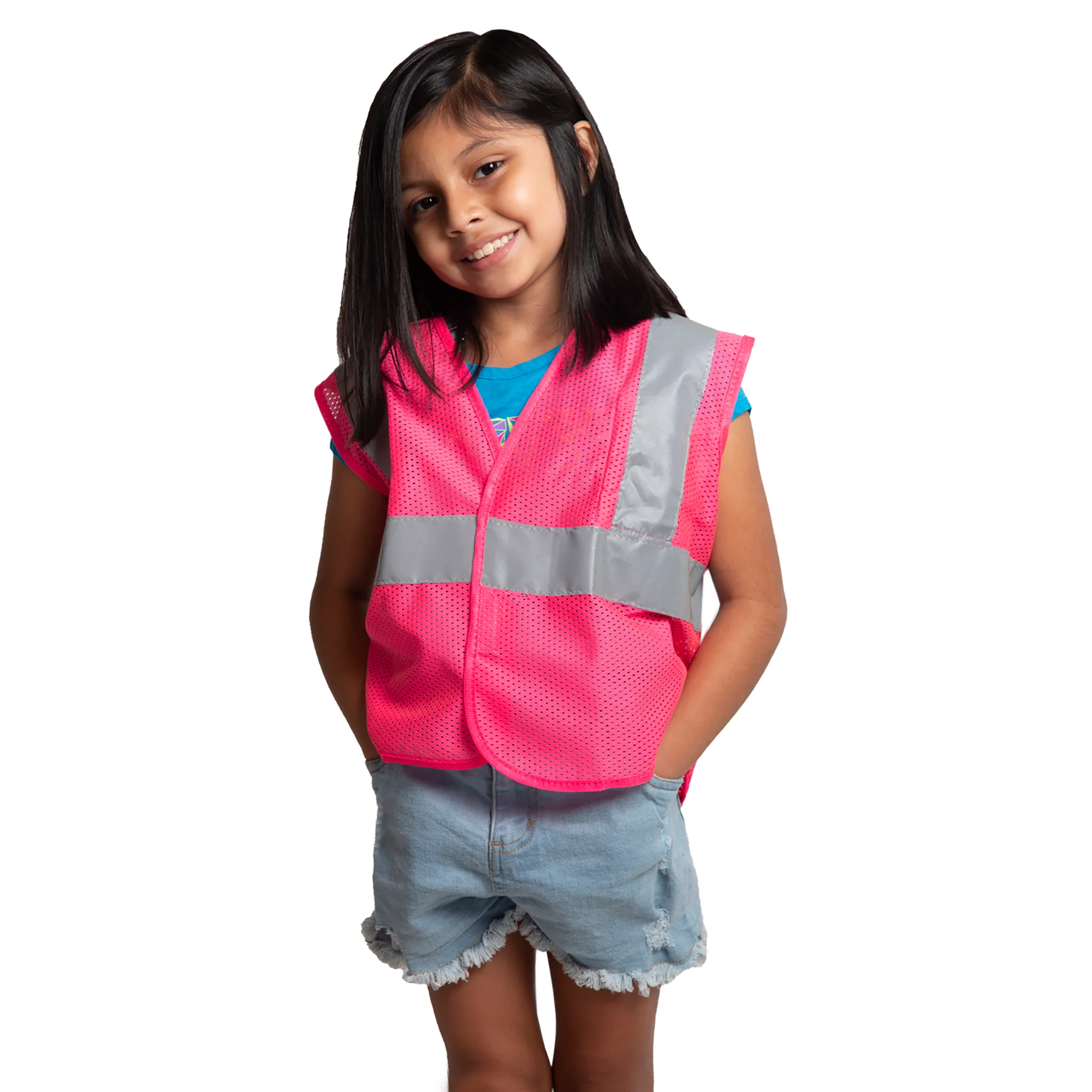 Children’s Hi-Vis Mesh Safety Vest with 2” Reflective Strips - Image 12