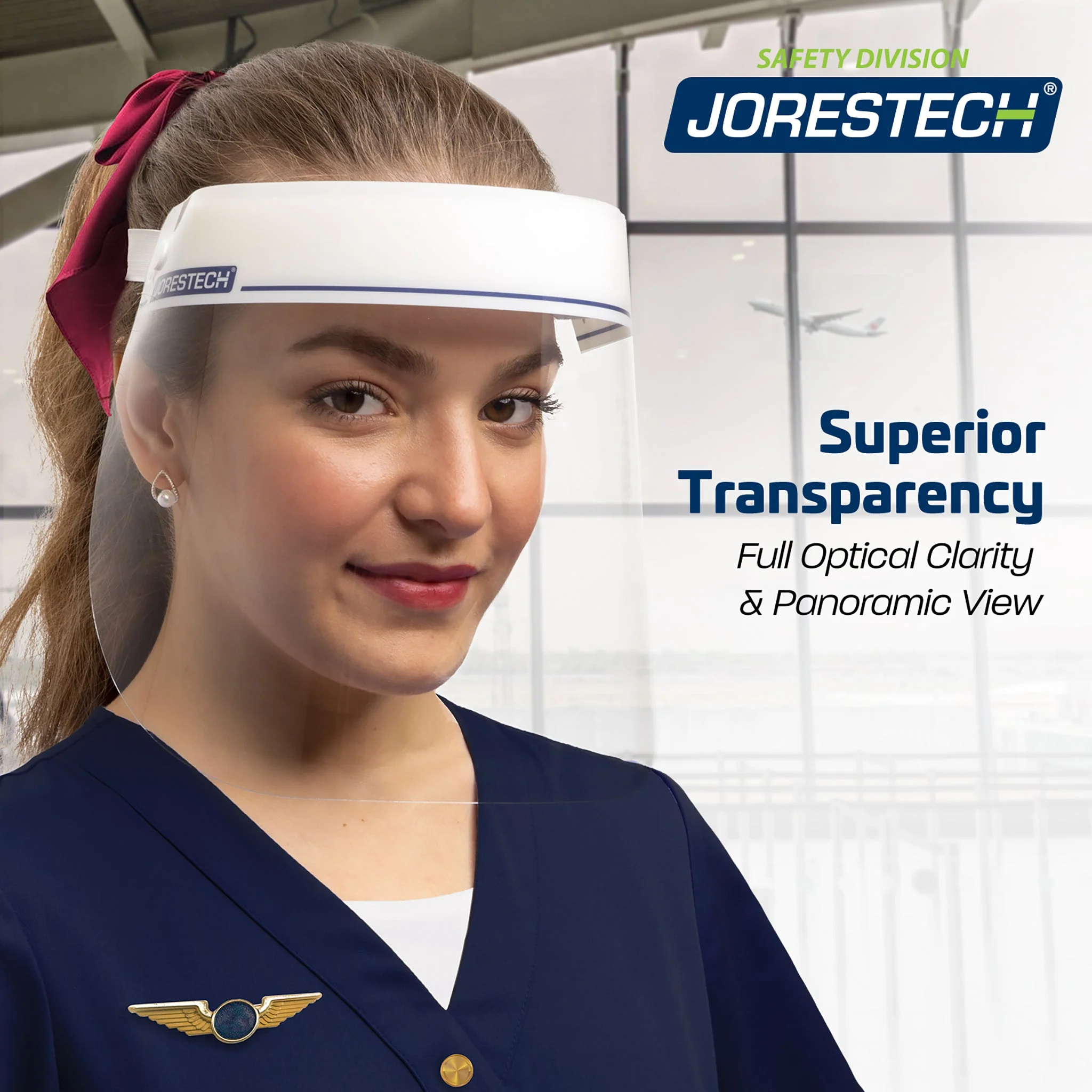 Clear Protective Face Shield with Elastic Headband - Image 3