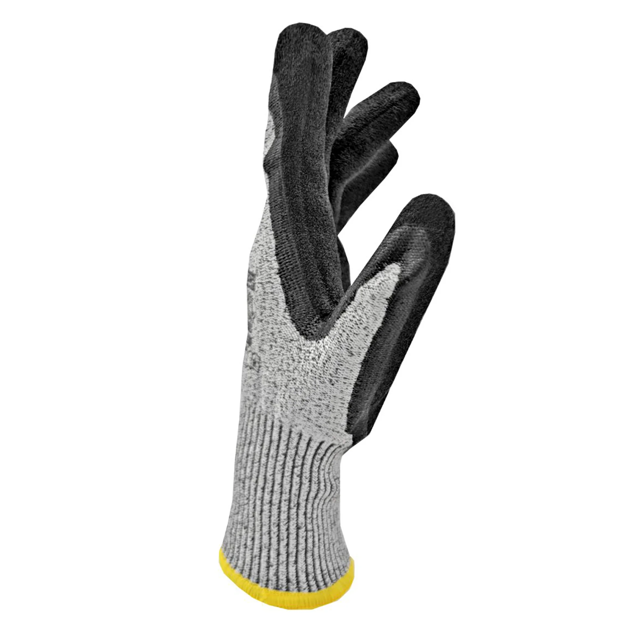 Cut-Resistant Safety Work Gloves with Sandy Nitrile Dipped Palms - Pack of 12 - Image 6