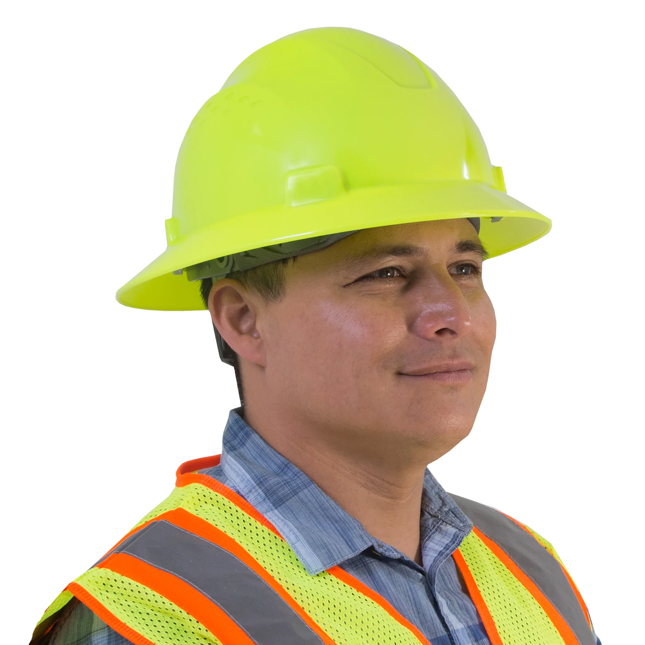 Full Brim Safety Hard Hat with 4 Point Suspension - Image 15