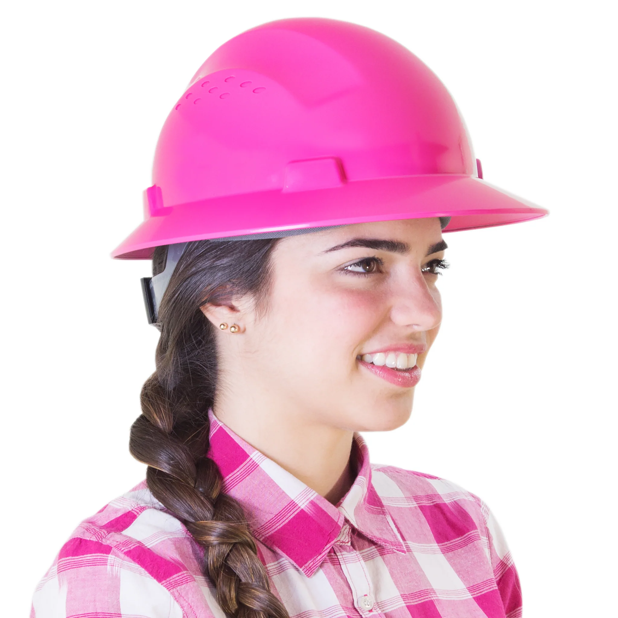 Full Brim Safety Hard Hat with 4 Point Suspension - Image 31