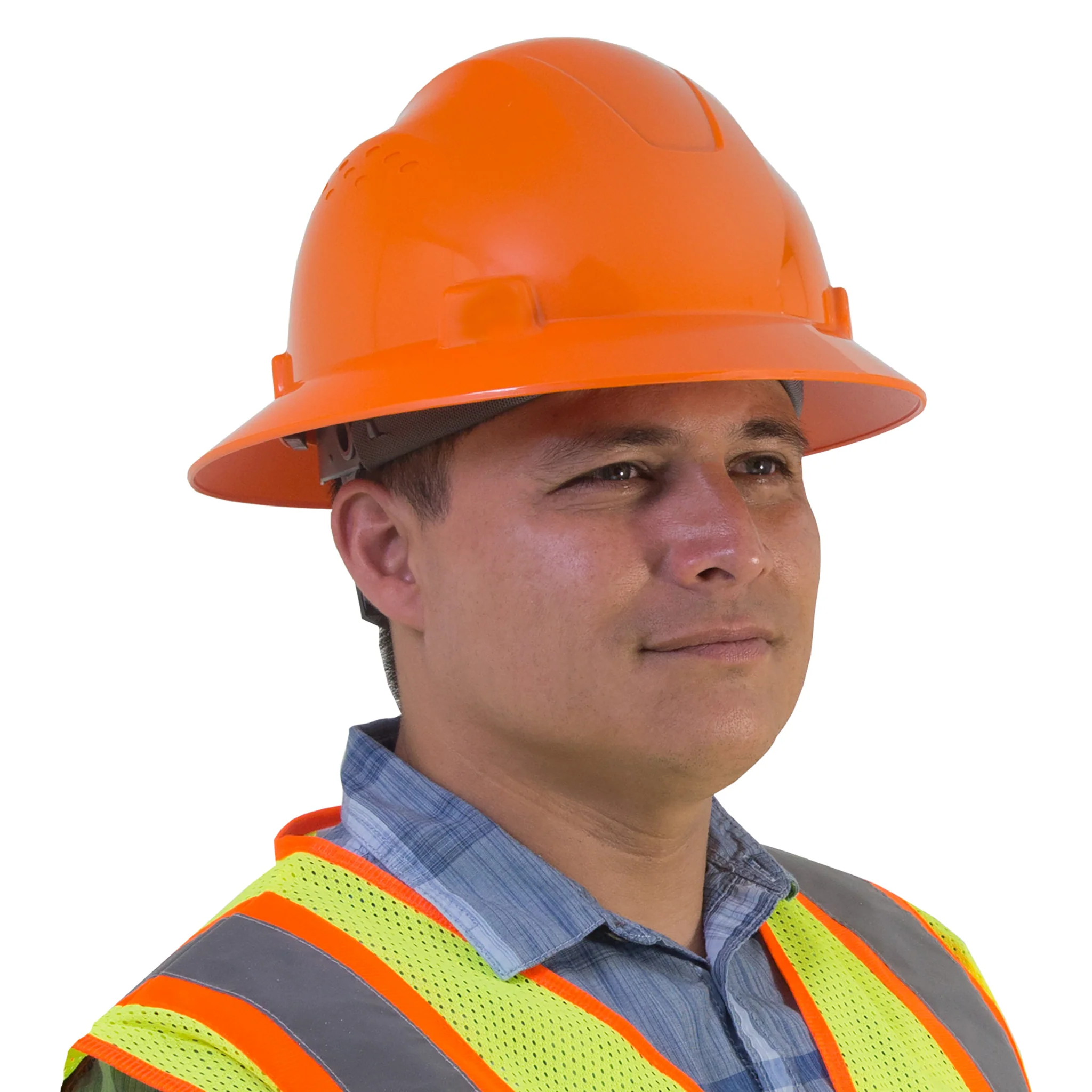 Full Brim Safety Hard Hat with 4 Point Suspension - Image 41