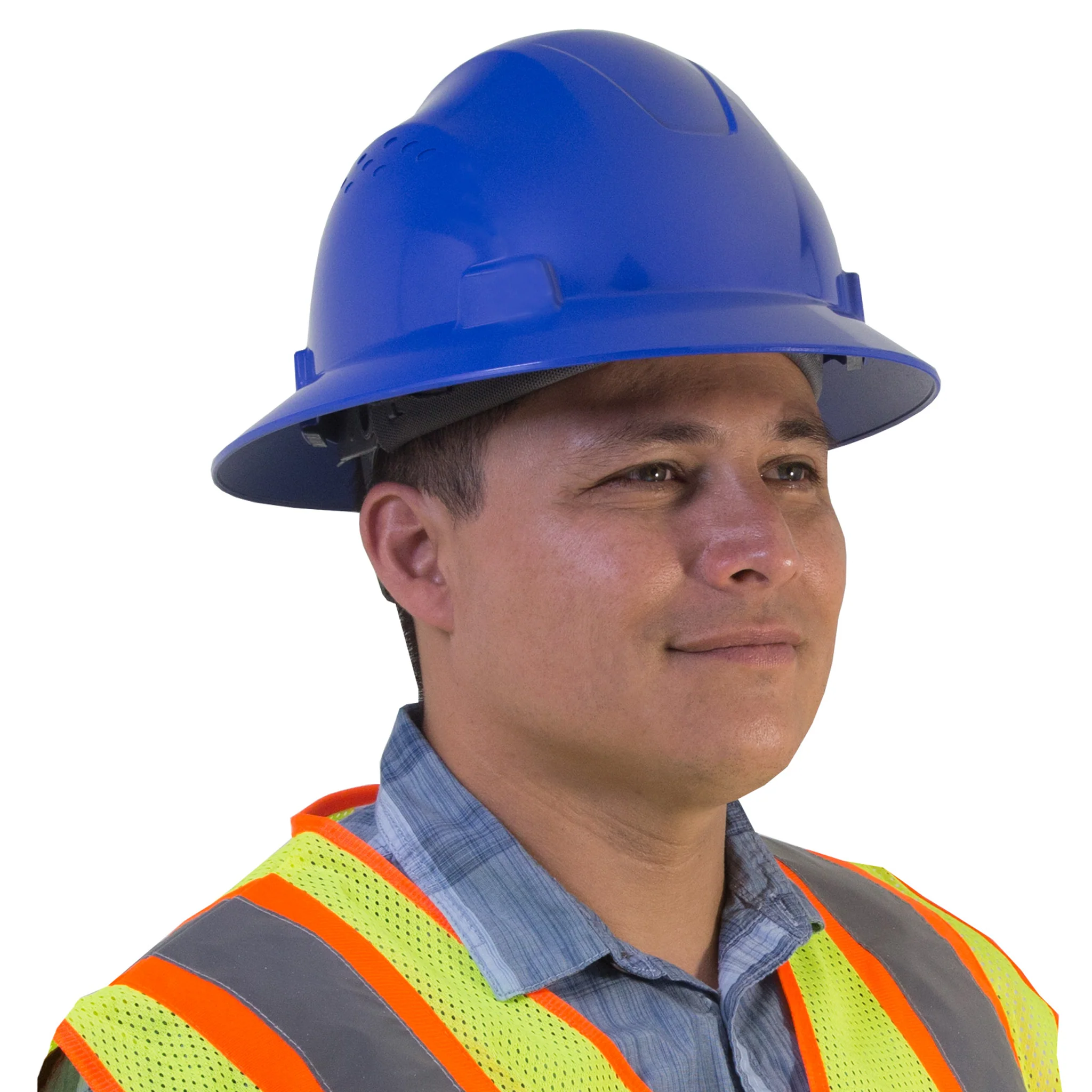 Full Brim Safety Hard Hat with 4 Point Suspension - Image 46