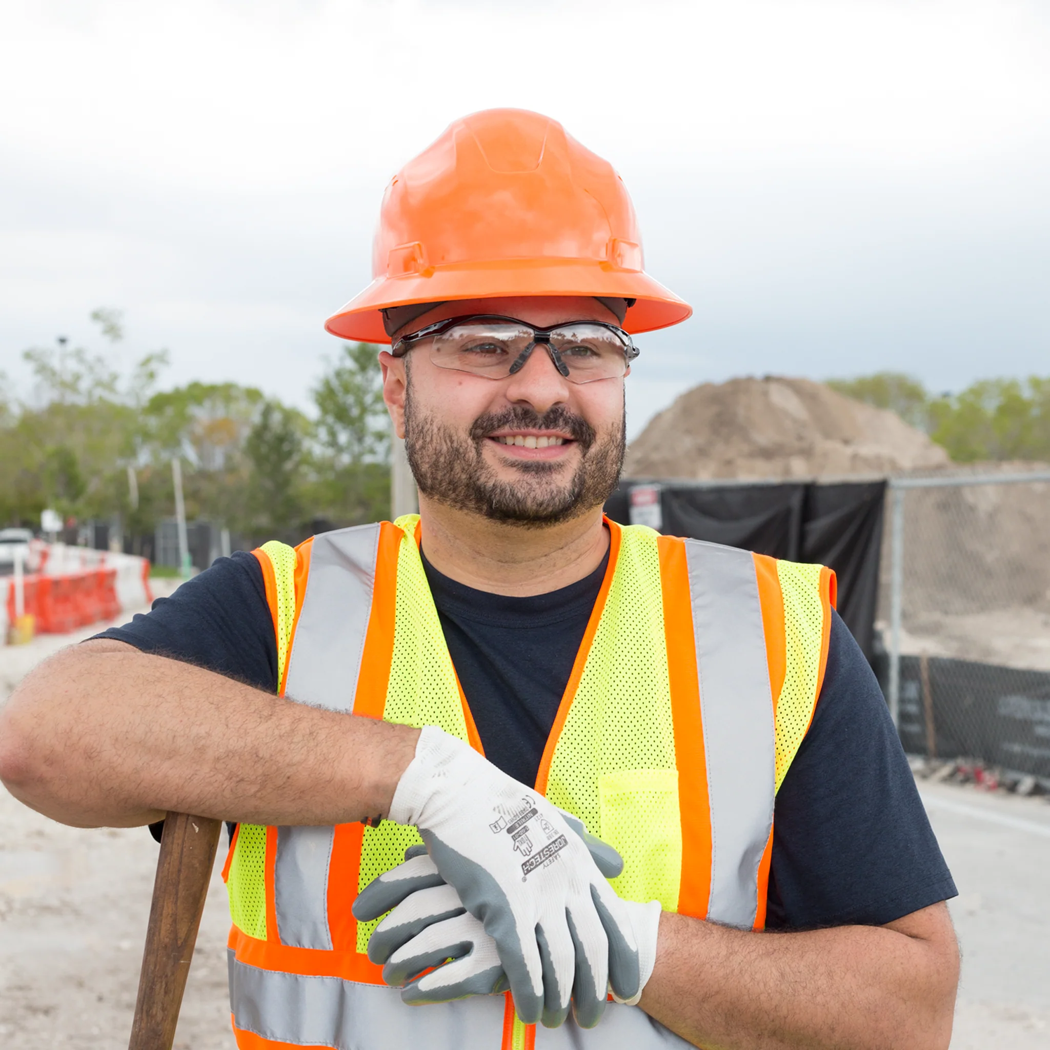 Full Brim Safety Hard Hat with 4 Point Suspension - Image 48