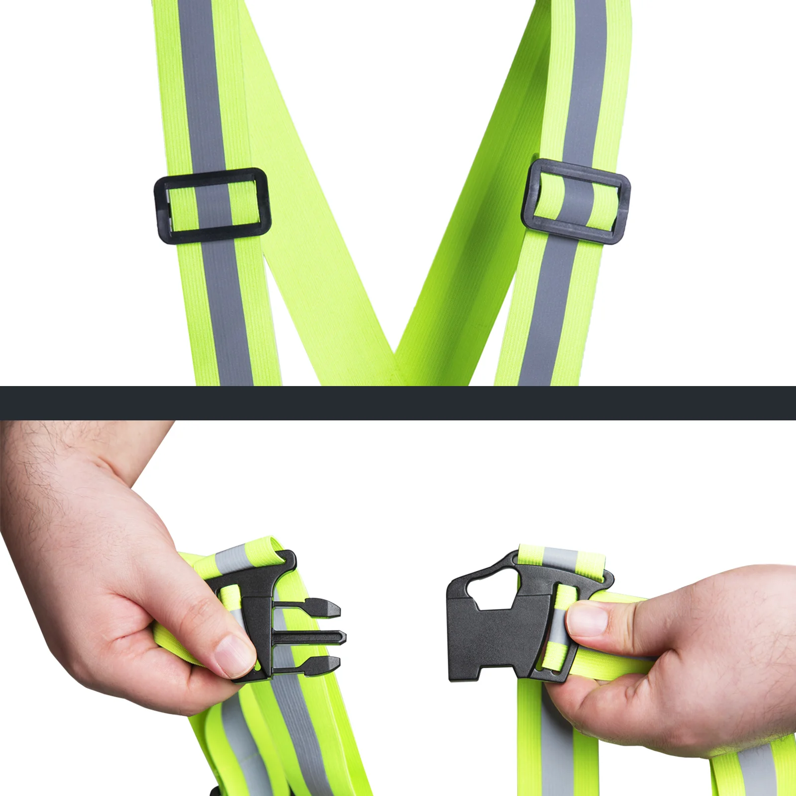 Hi-Vis Adjustable Safety Suspenders with Reflective Strips - Image 10