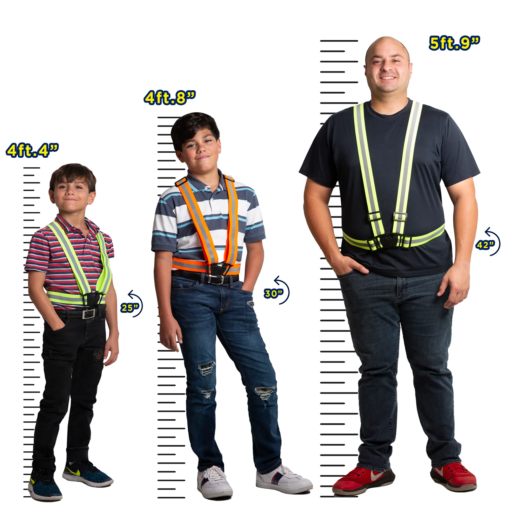 Hi-Vis Adjustable Safety Suspenders with Reflective Strips - Image 16