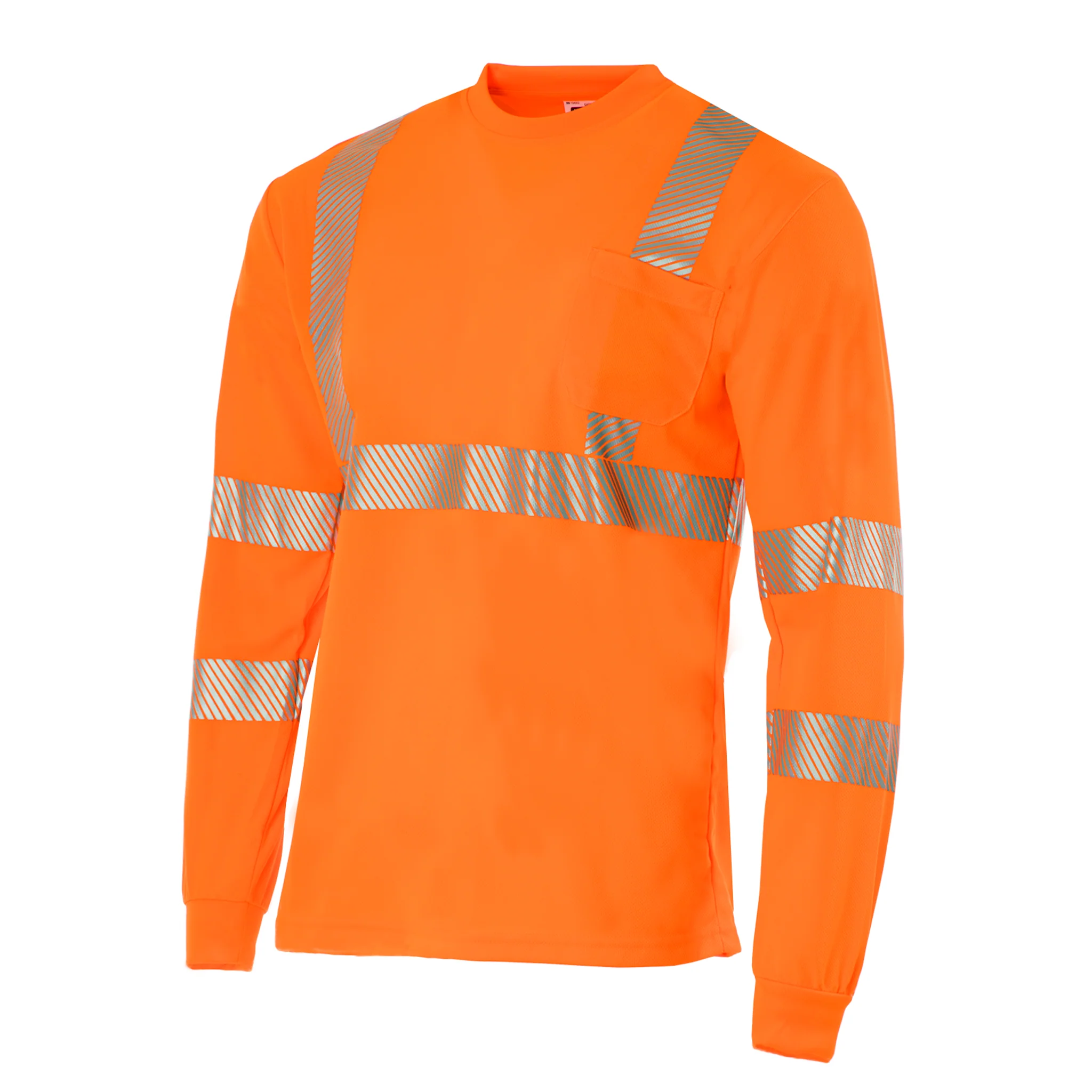 Hi-Vis Heat Transfer Reflective Safety Long Sleeve Shirt - Image 10