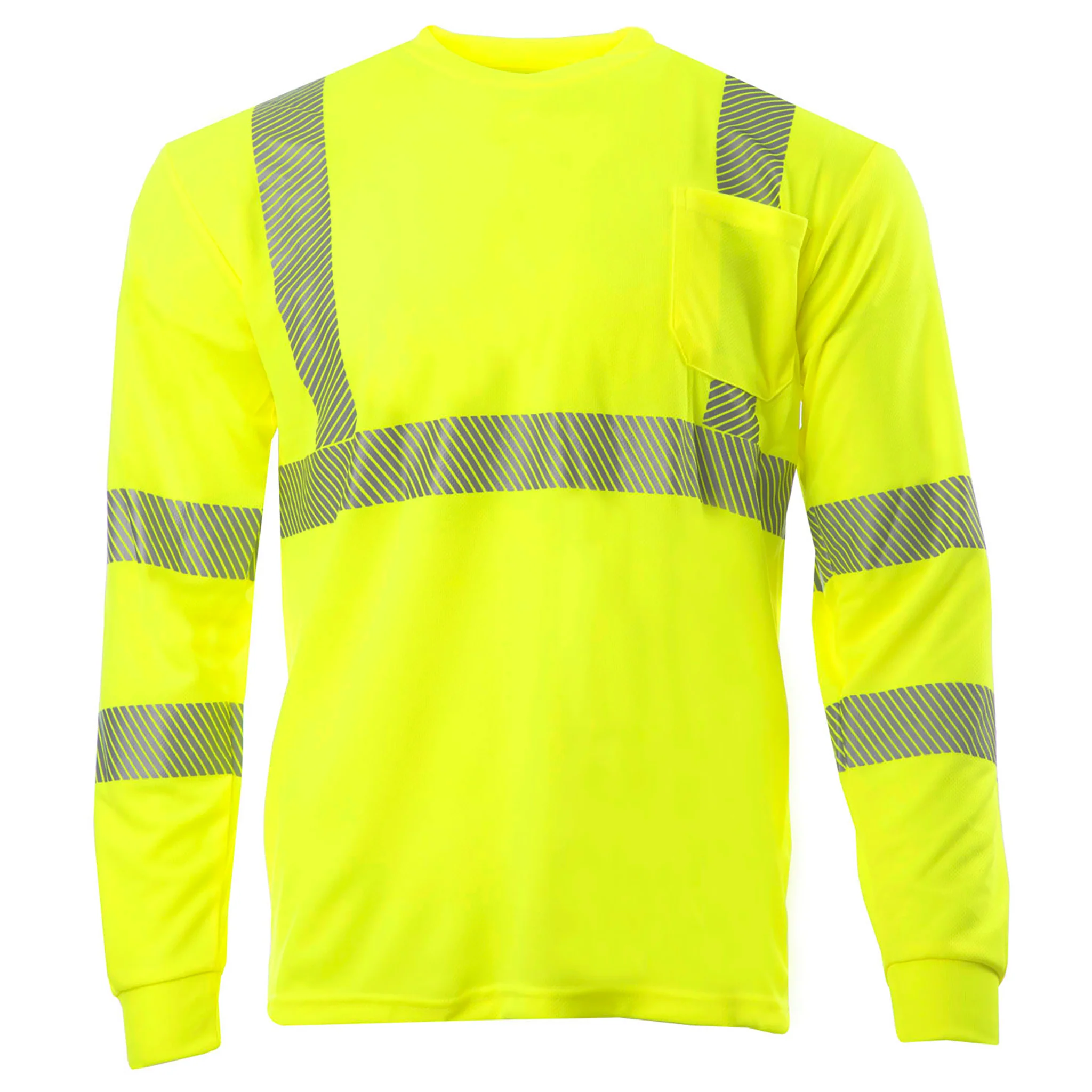 Hi-Vis Heat Transfer Reflective Safety Long Sleeve Shirt - Image 5