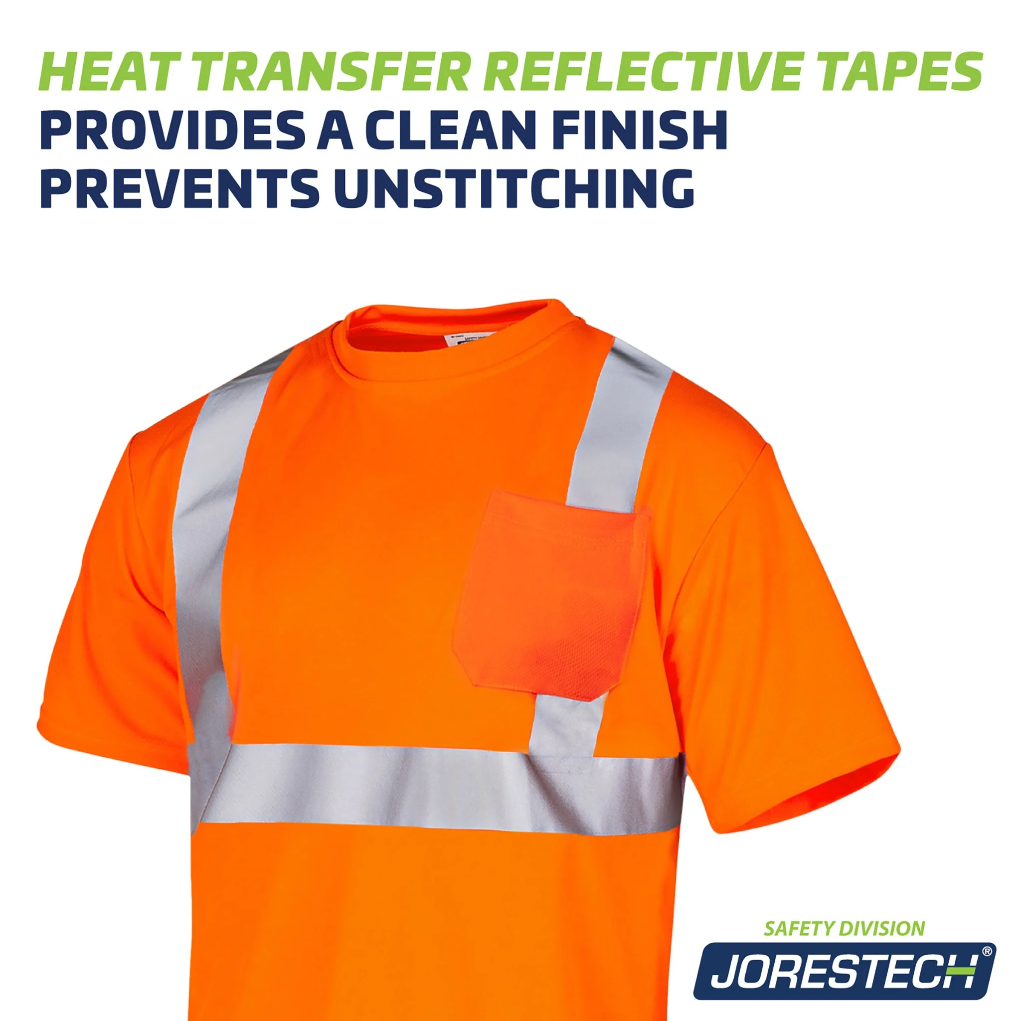 Hi-Vis Heat Transfer Reflective Safety Pocket Shirt - Image 11