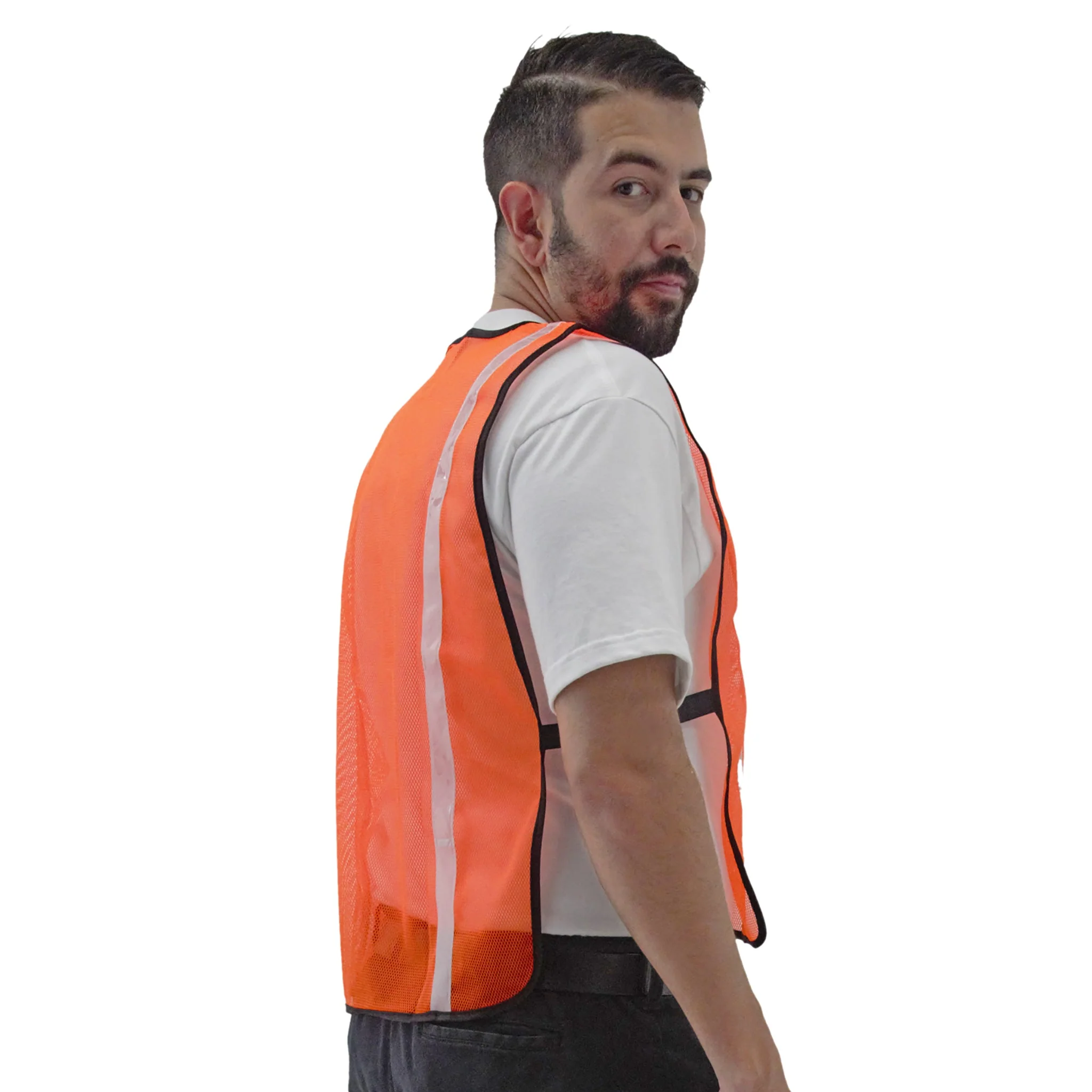 Hi-Vis Mesh Safety Vest with 1” Reflective Strip - Image 10