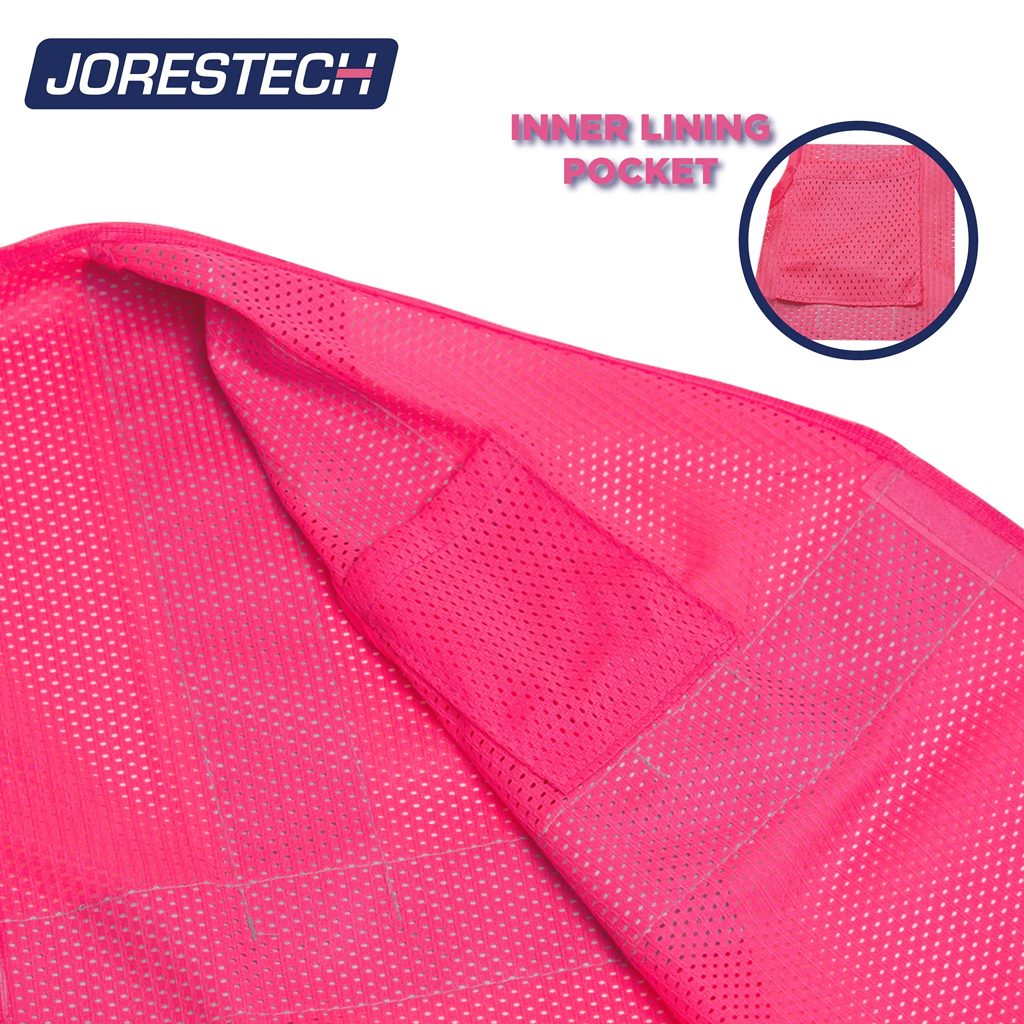 Hi-Vis Mesh Safety Vest with 2” Reflective Strips and Pocket - Image 19