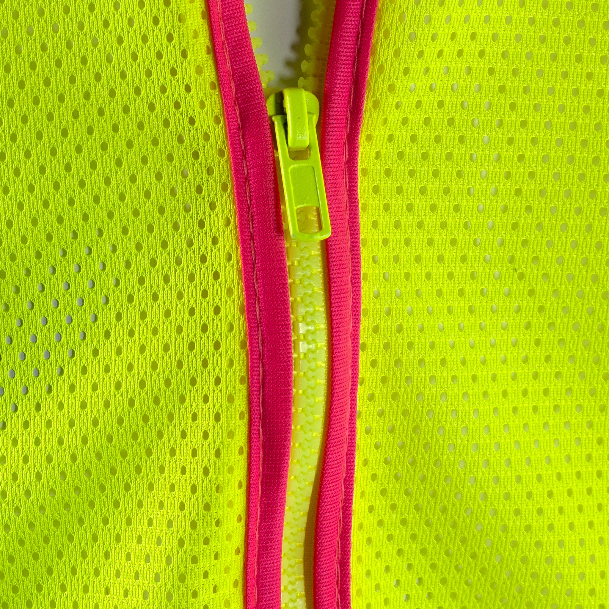 Hi Vis Mesh Safety Vest with Pink Contrasting Strips and Reflective Tapes - Image 9