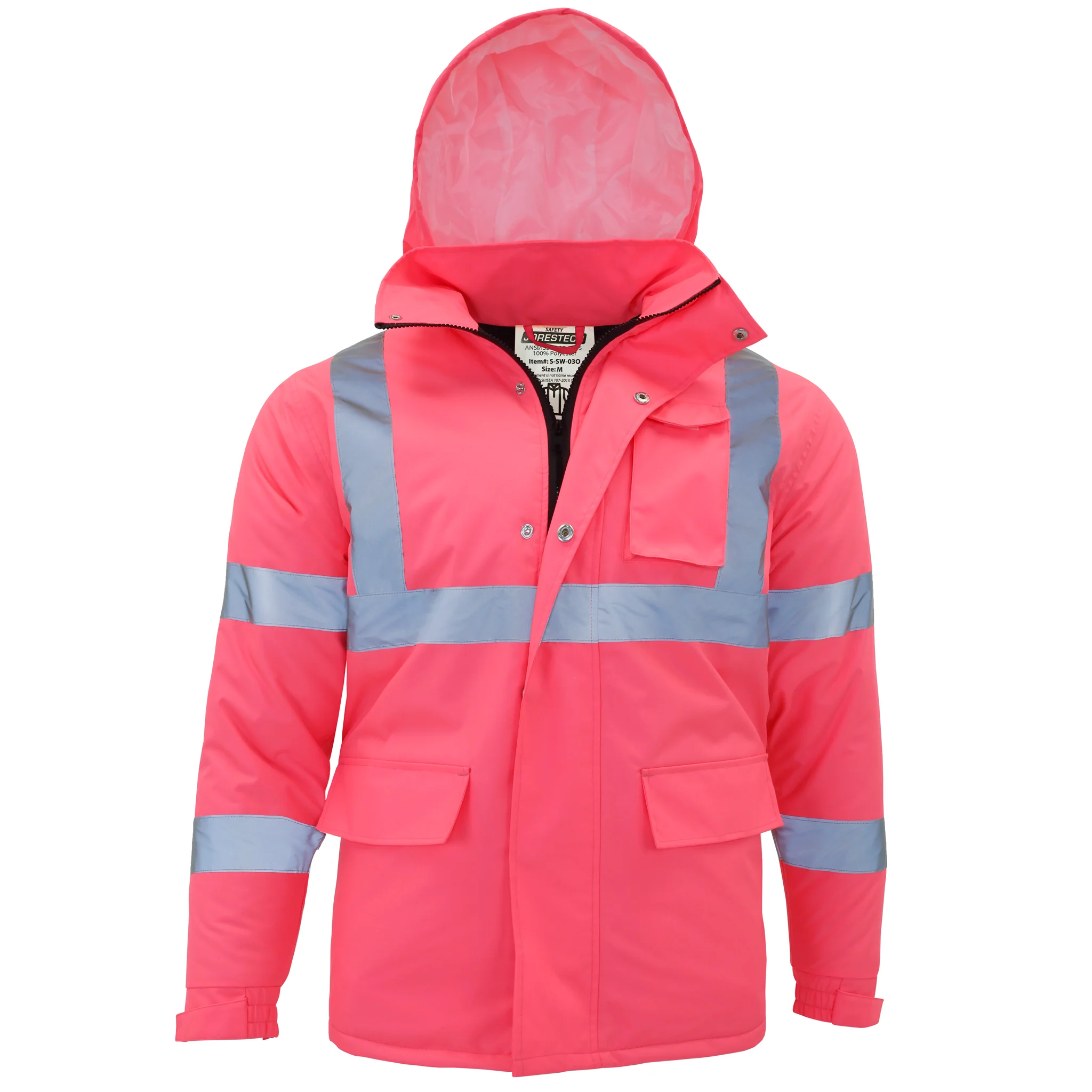 Hi-Vis Pink Safety Jacket with Reflective Stripes - PinkFit Collection - Image 4