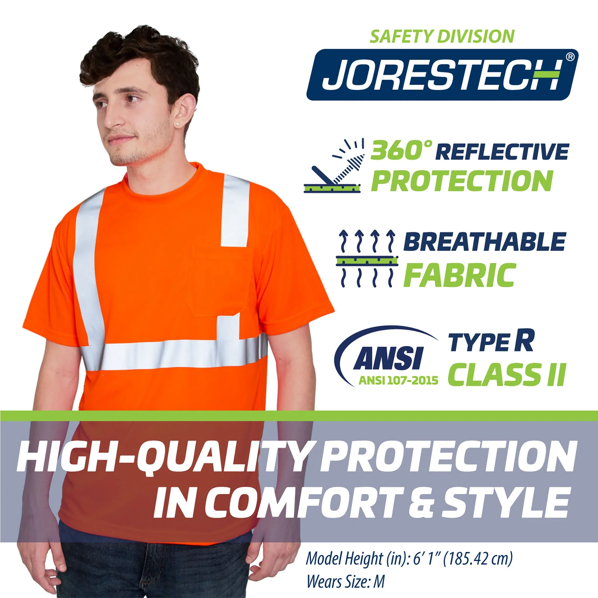 Jorestech Hi Vis Tees - Class 2 High Visibility Pocket Shirts - Image 10