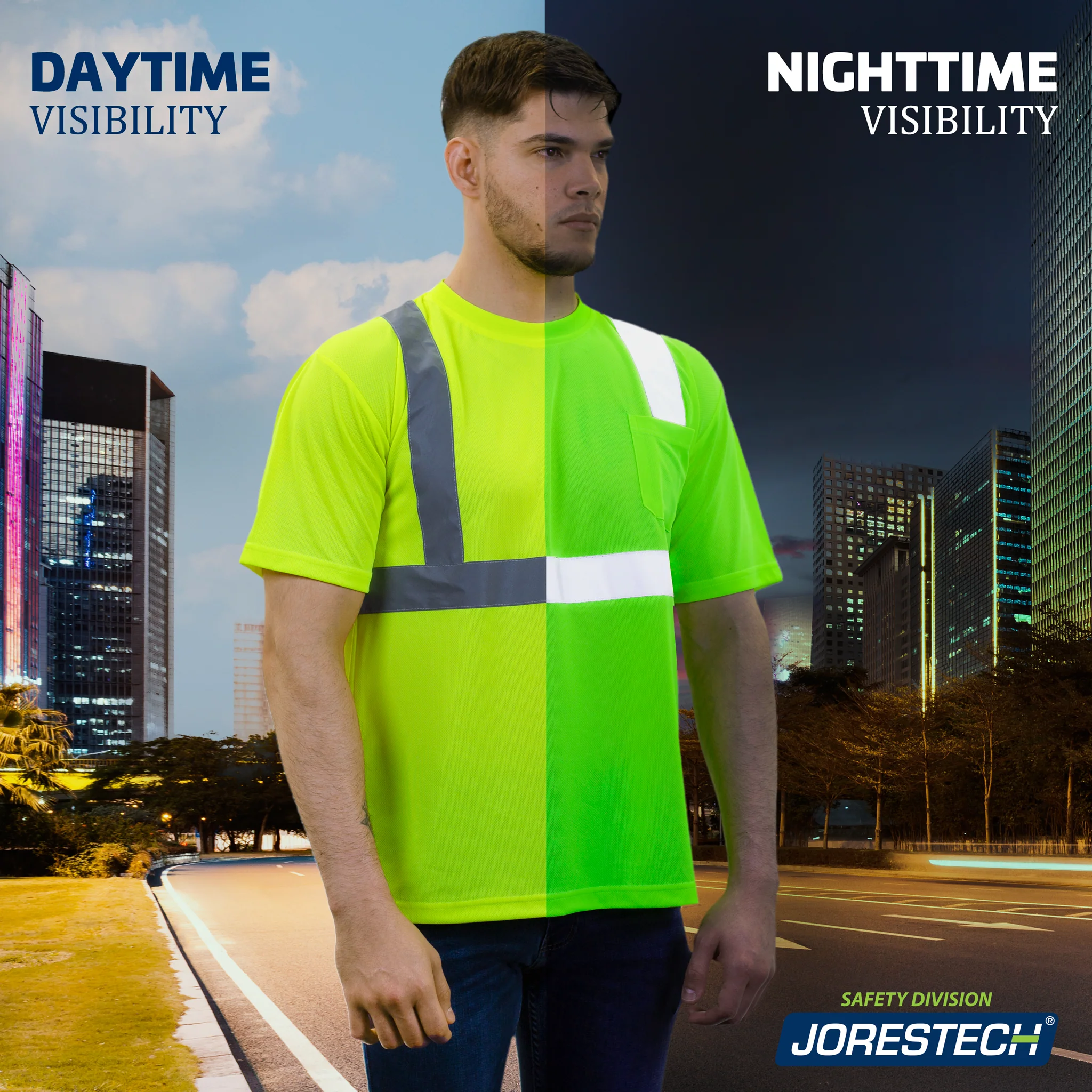 Jorestech Hi Vis Tees - Class 2 High Visibility Pocket Shirts - Image 7