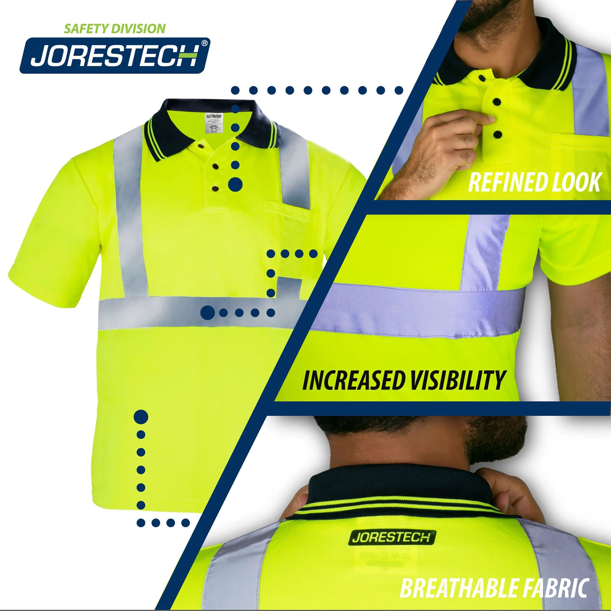 Hi-Vis Reflective Safety Polo Shirt - Image 9