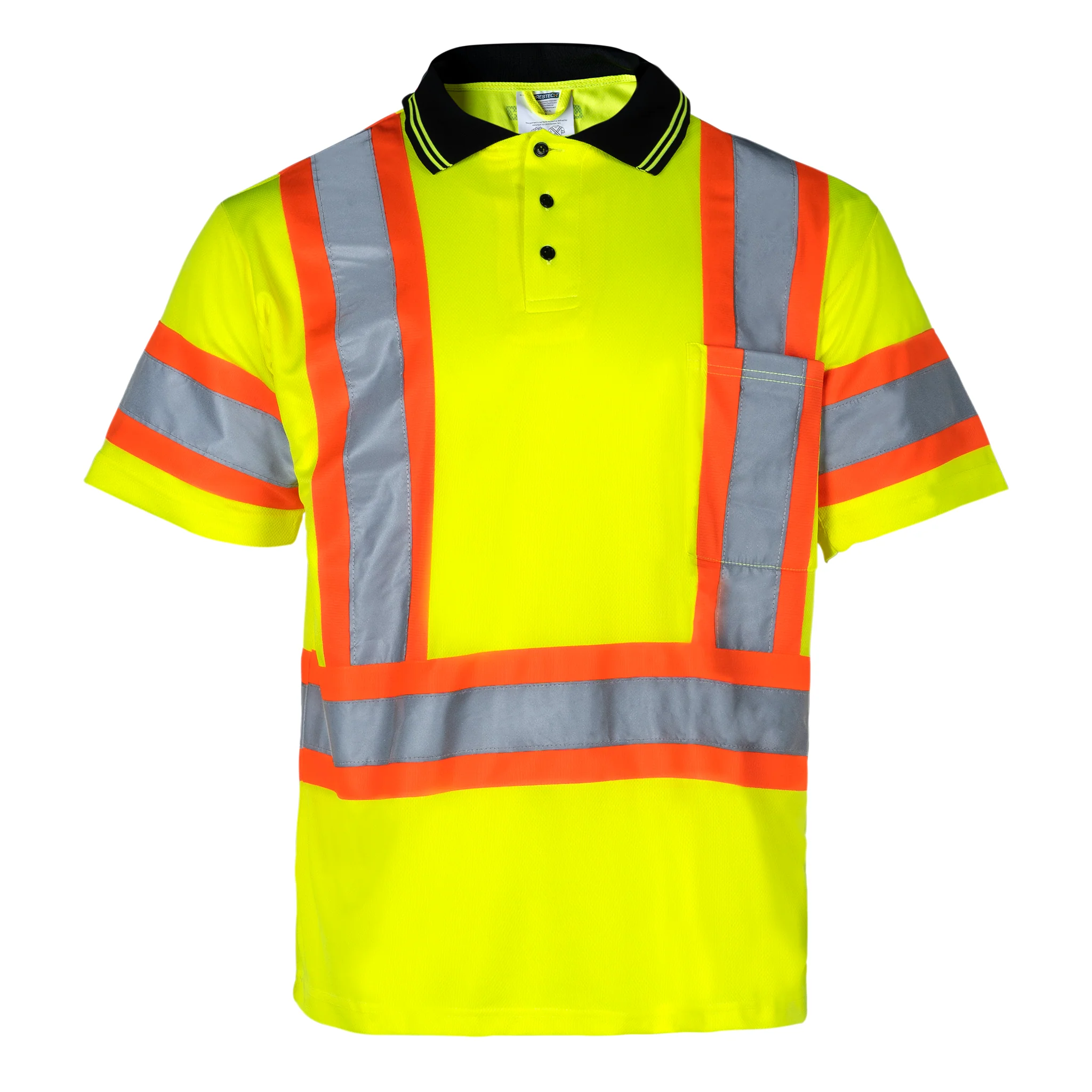 Hi-Vis X-Back Reflective Two-Tone Safety Polo Shirt - Image 12
