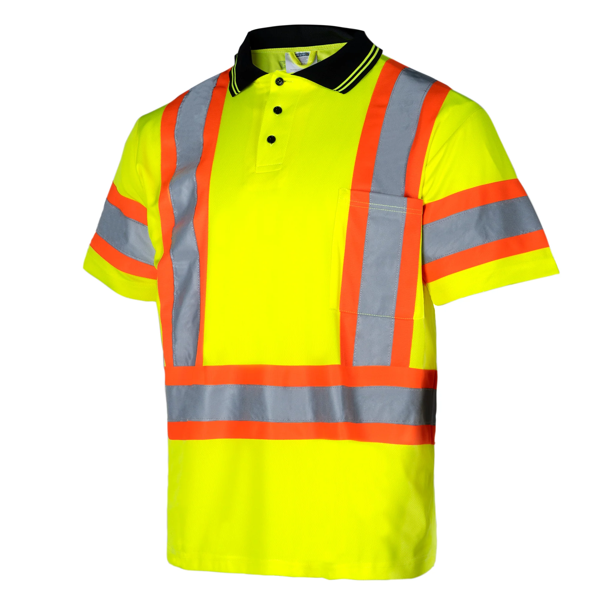 Hi-Vis X-Back Reflective Two-Tone Safety Polo Shirt - Image 13