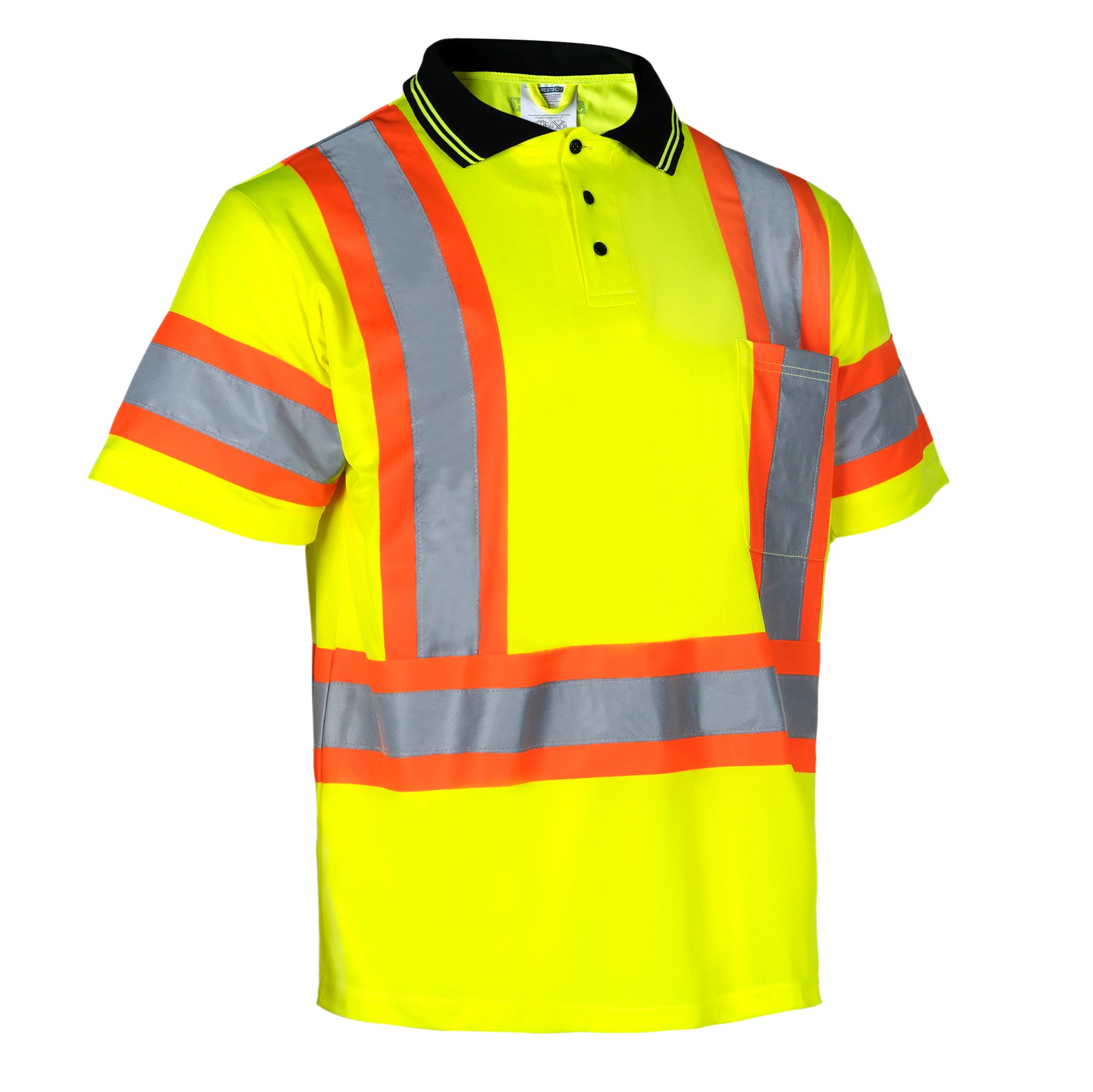 Hi-Vis X-Back Reflective Two-Tone Safety Polo Shirt - Image 14