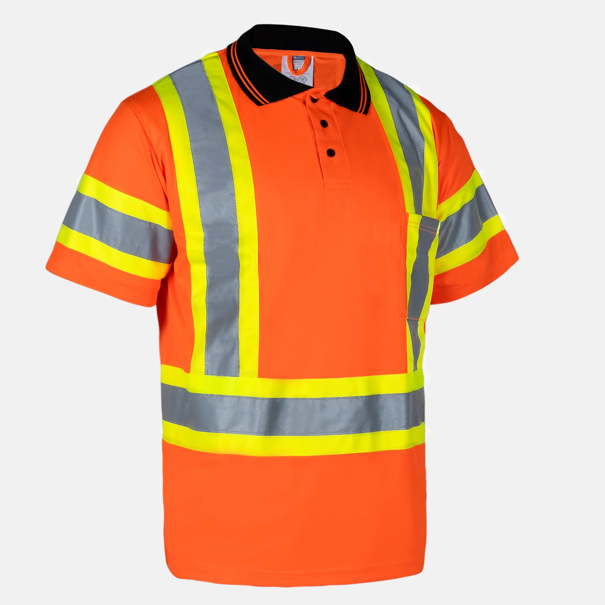 Hi-Vis X-Back Reflective Two-Tone Safety Polo Shirt - Image 22