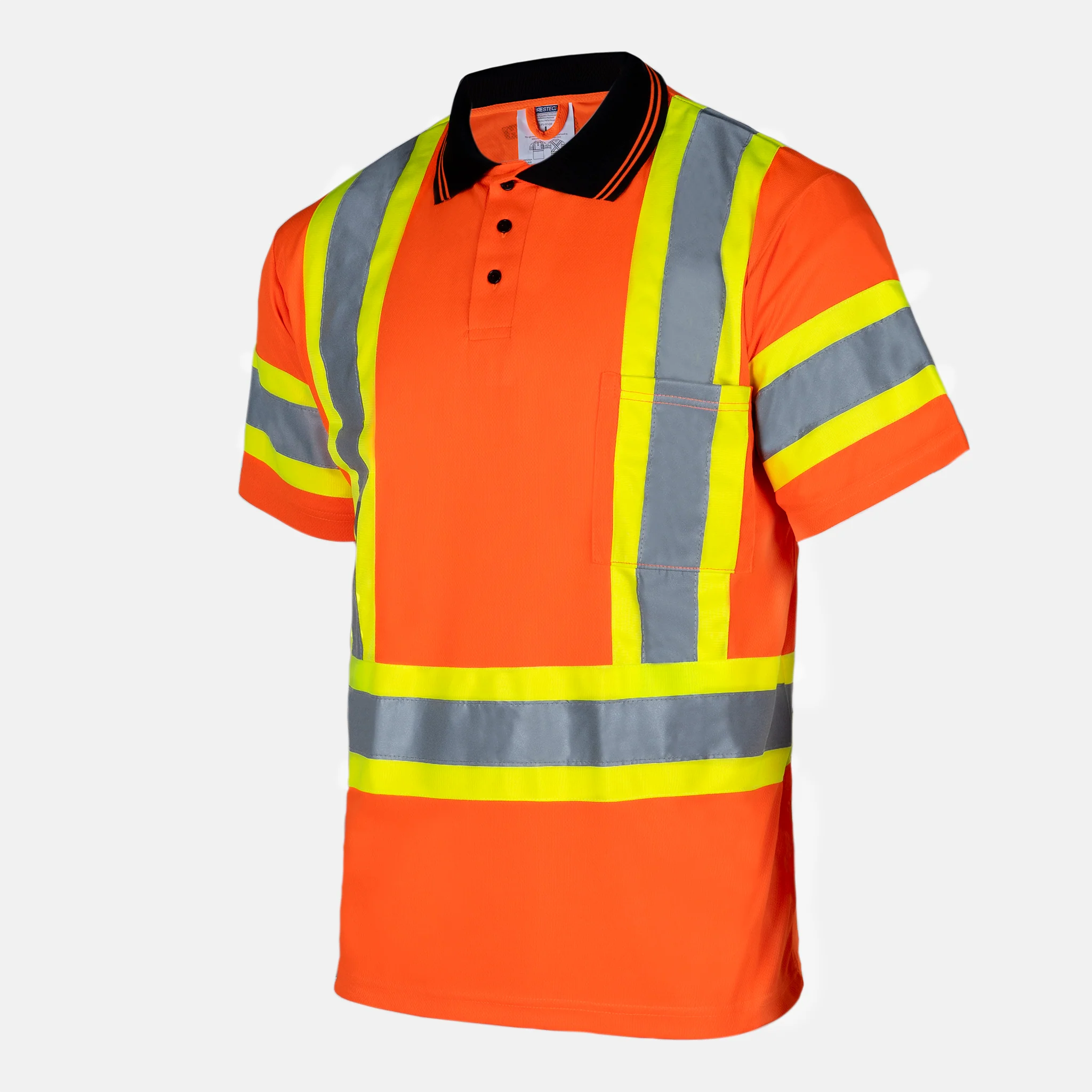 Hi-Vis X-Back Reflective Two-Tone Safety Polo Shirt - Image 23