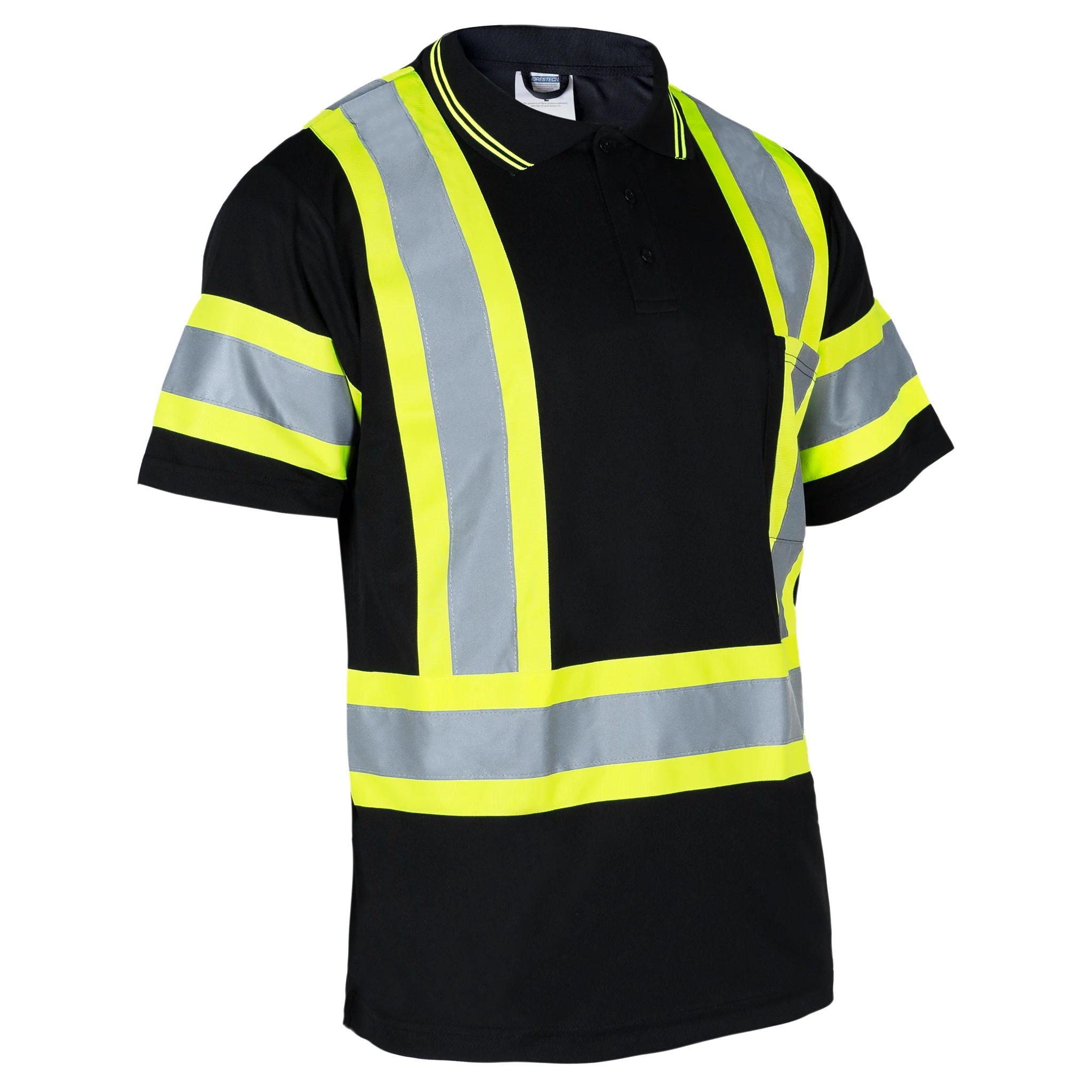 Hi-Vis X-Back Reflective Two-Tone Safety Polo Shirt - Image 5