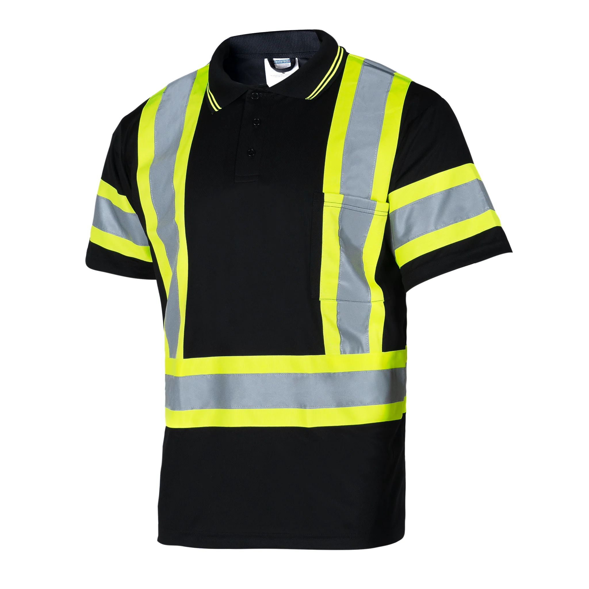 Hi-Vis X-Back Reflective Two-Tone Safety Polo Shirt - Image 6