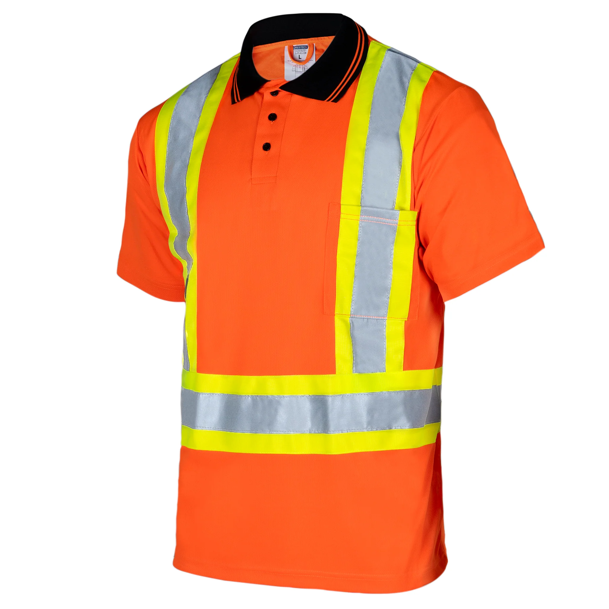 Hi-Vis Reflective Two-Tone Safety Polo Shirt - Image 19