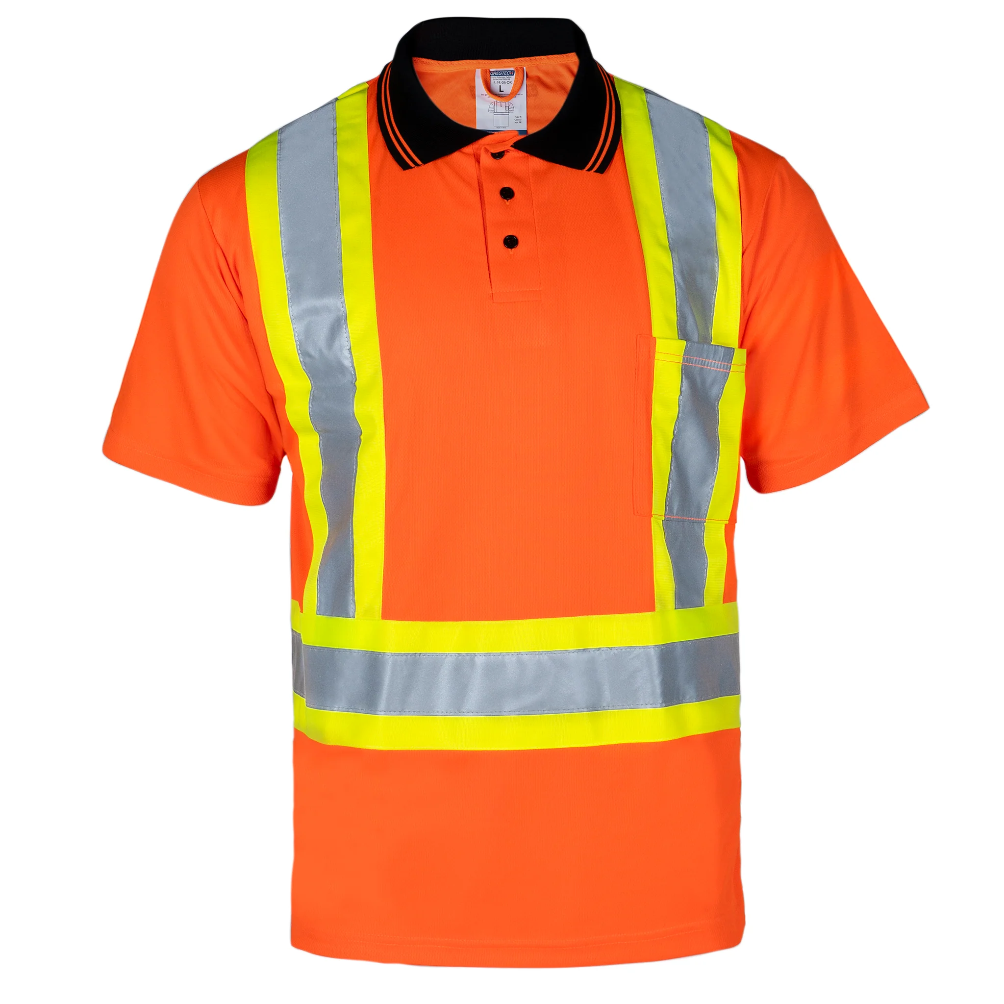Hi-Vis Reflective Two-Tone Safety Polo Shirt - Image 24