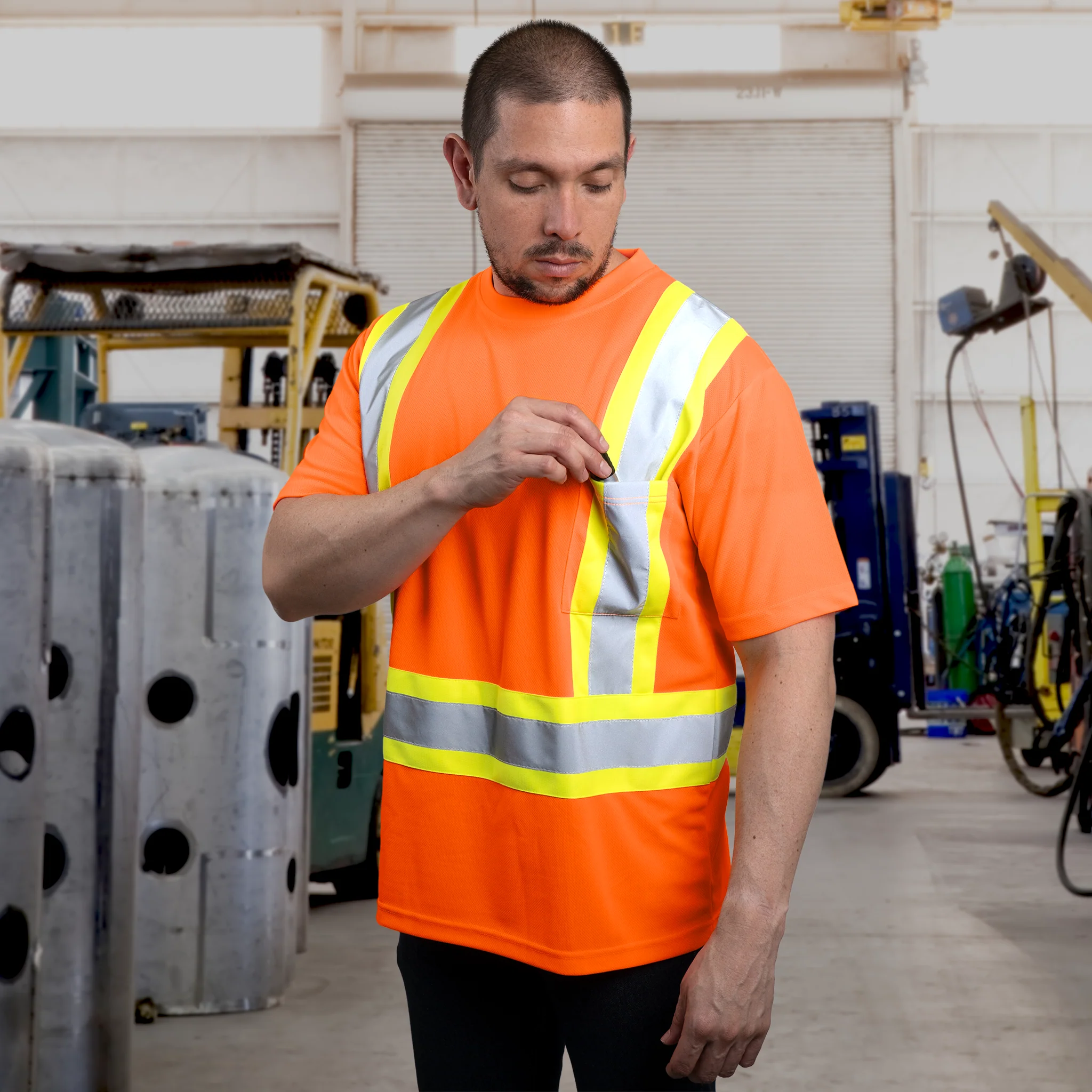 Hi-Vis Reflective Two-Tone Safety Shirt - Image 13