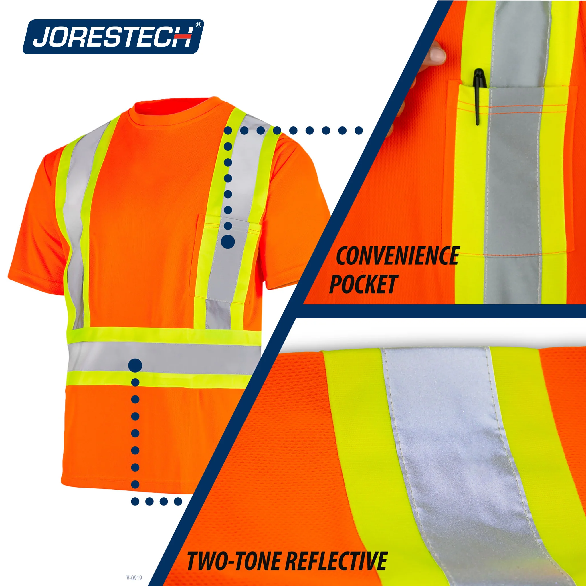 Hi-Vis Reflective Two-Tone Safety Shirt - Image 15