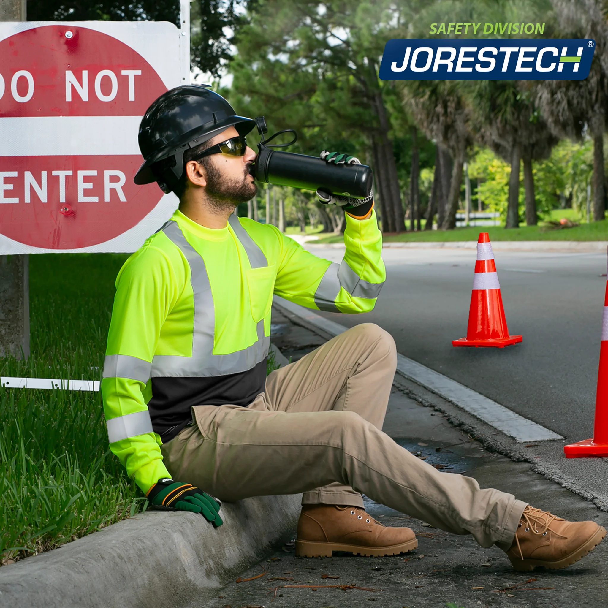 Durable Hi Vis Long Sleeve Shirt: Dirt-Concealing & High Visibility - Image 6