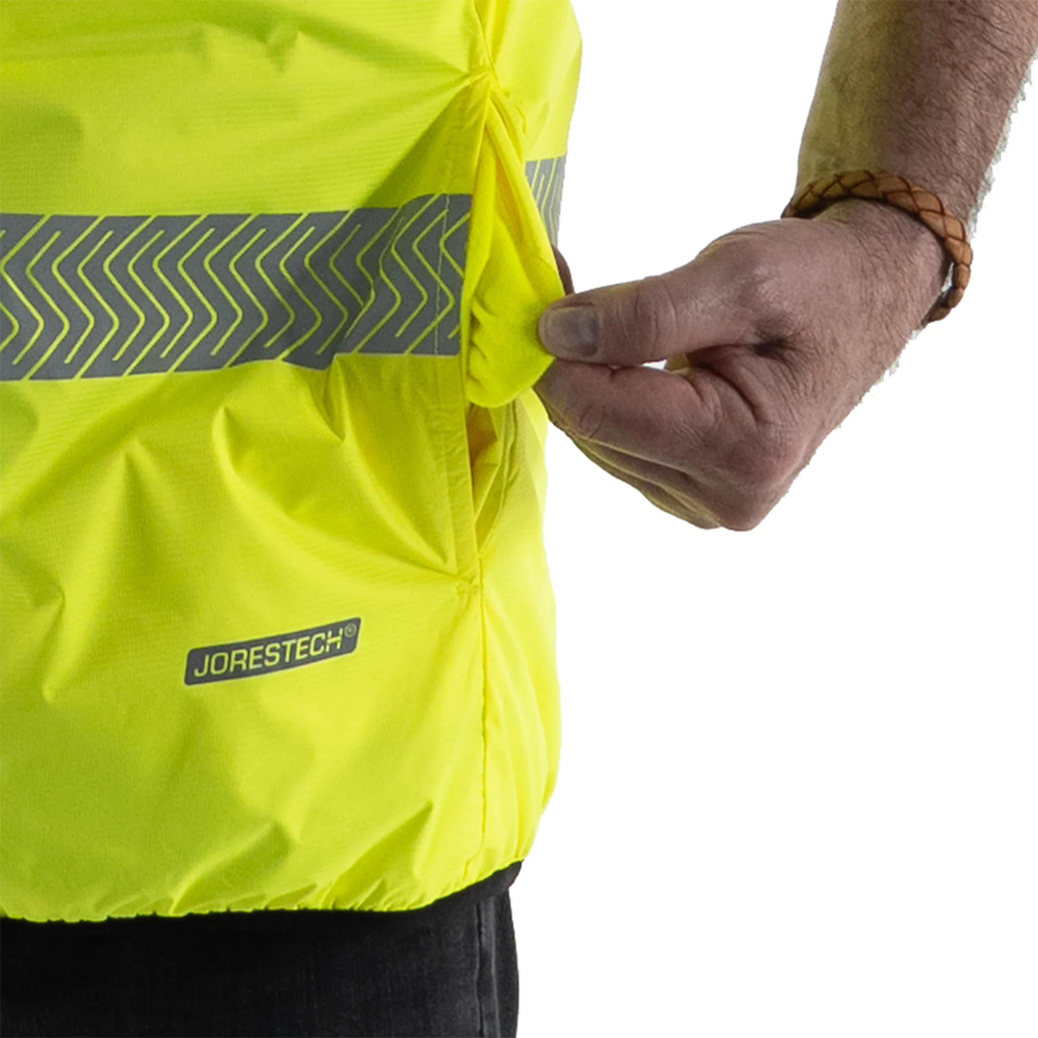 Hi Vis Reversible Insulated Safety Vest with Reflective Thermal Transfer Strips - Image 16