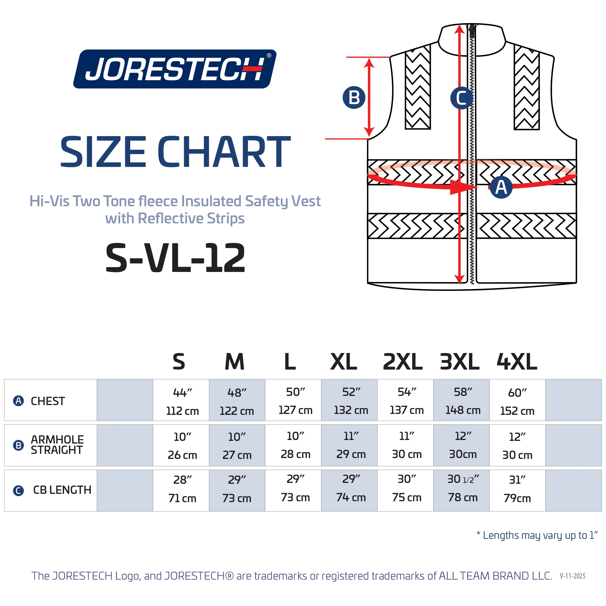 Hi Vis Reversible Insulated Safety Vest with Reflective Thermal Transfer Strips - Image 2