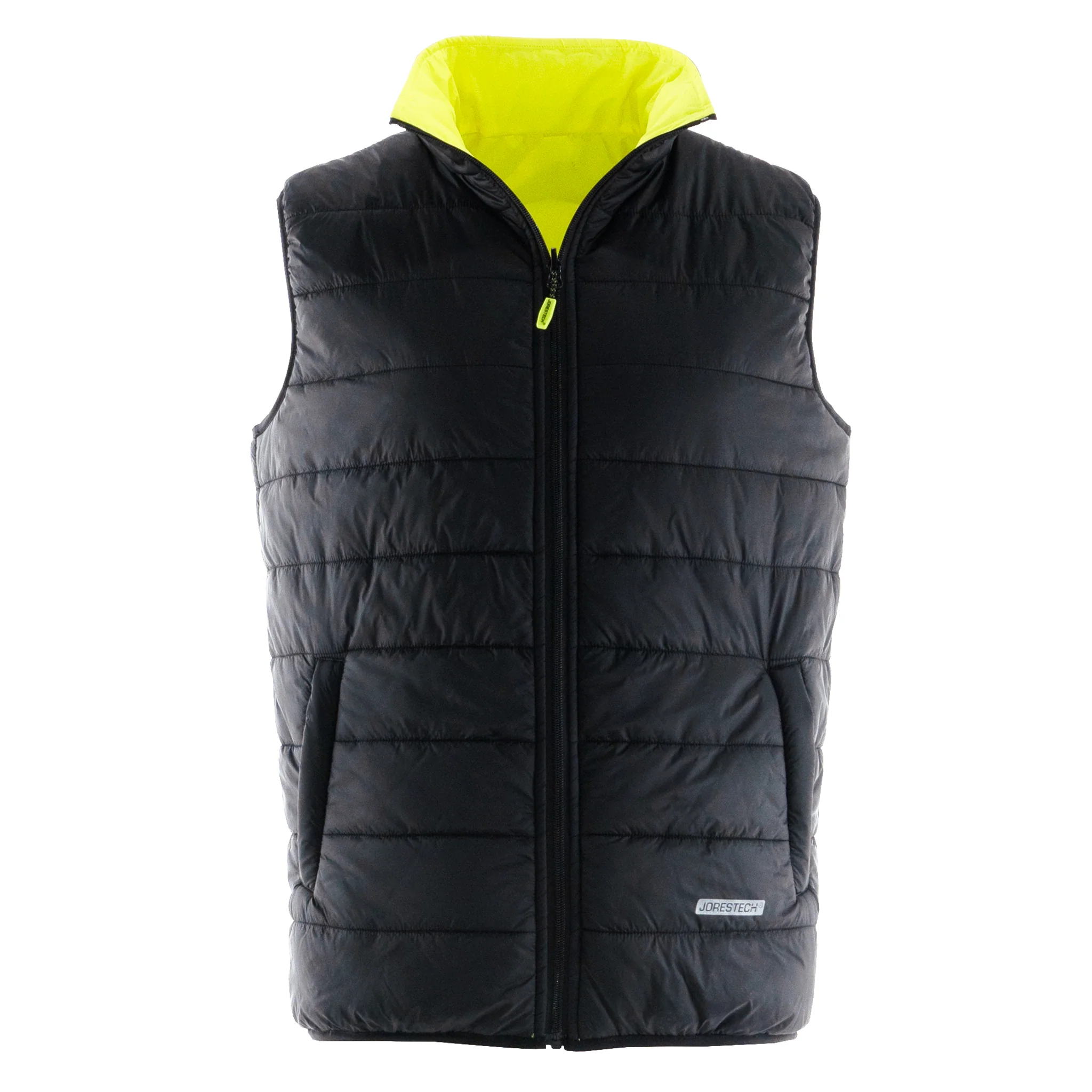 Hi Vis Reversible Insulated Safety Vest with Reflective Thermal Transfer Strips - Image 6