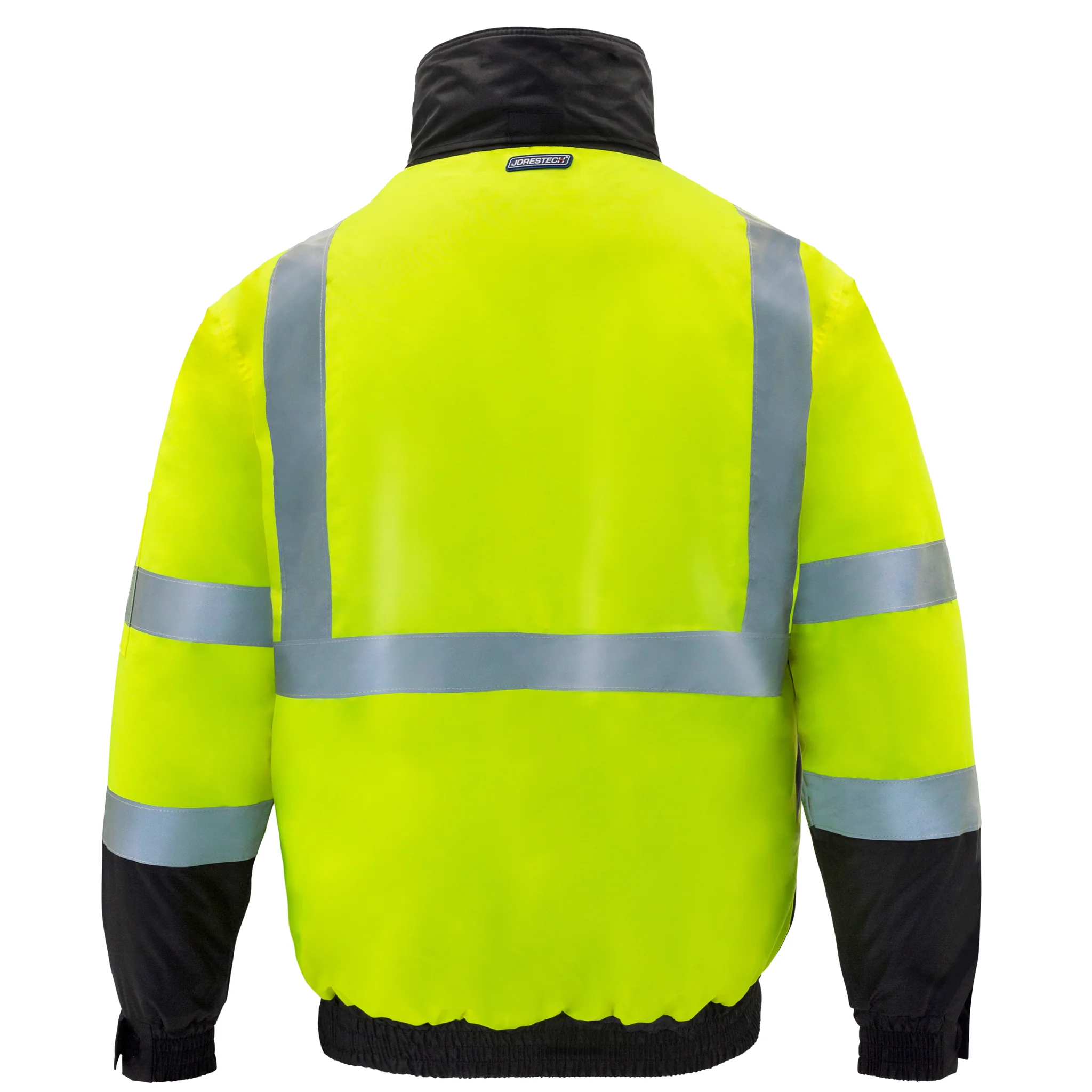 Hi-Vis Safety Bomber Jacket with Reflective Stripes - Image 13