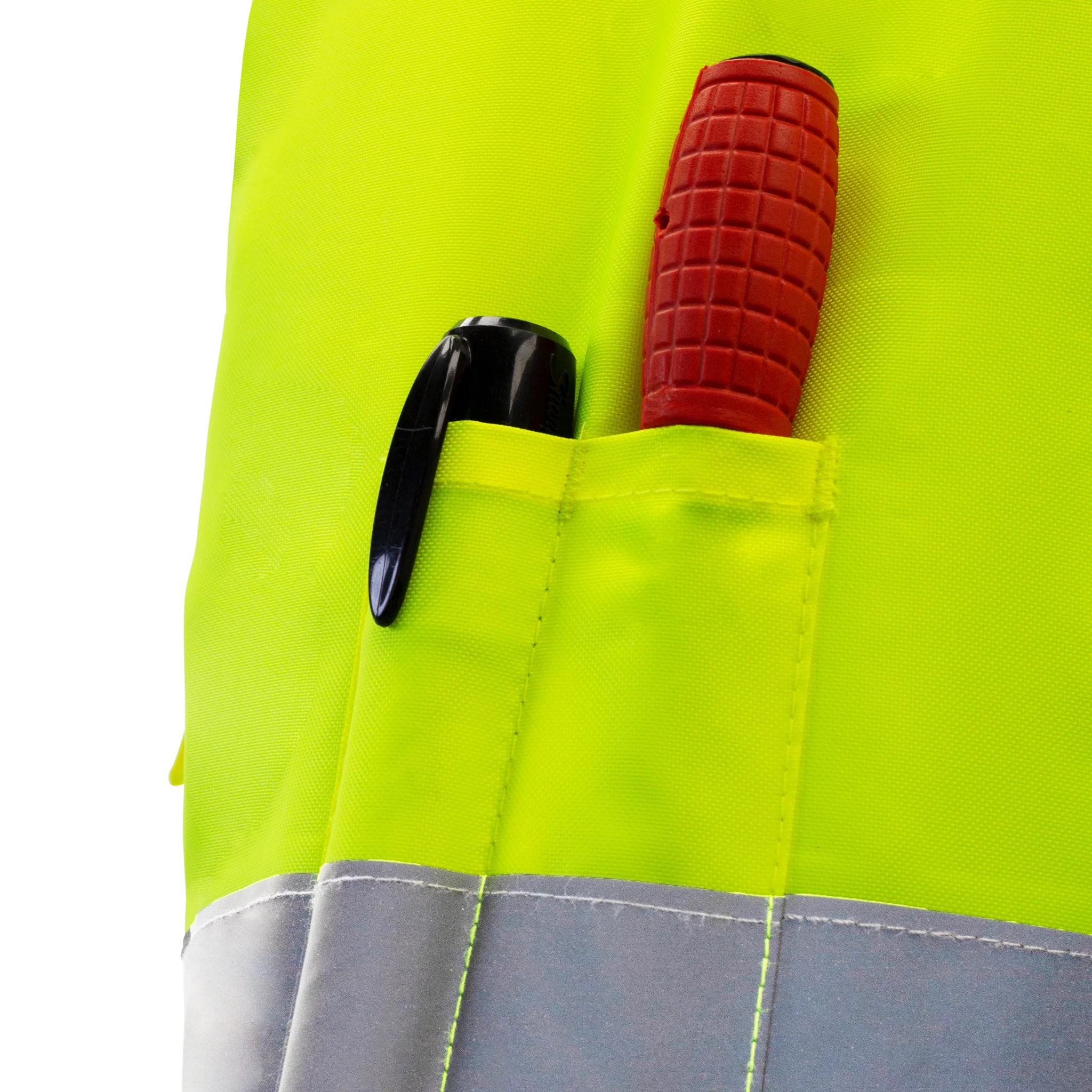 Hi-Vis Safety Bomber Jacket with Reflective Stripes - Image 15