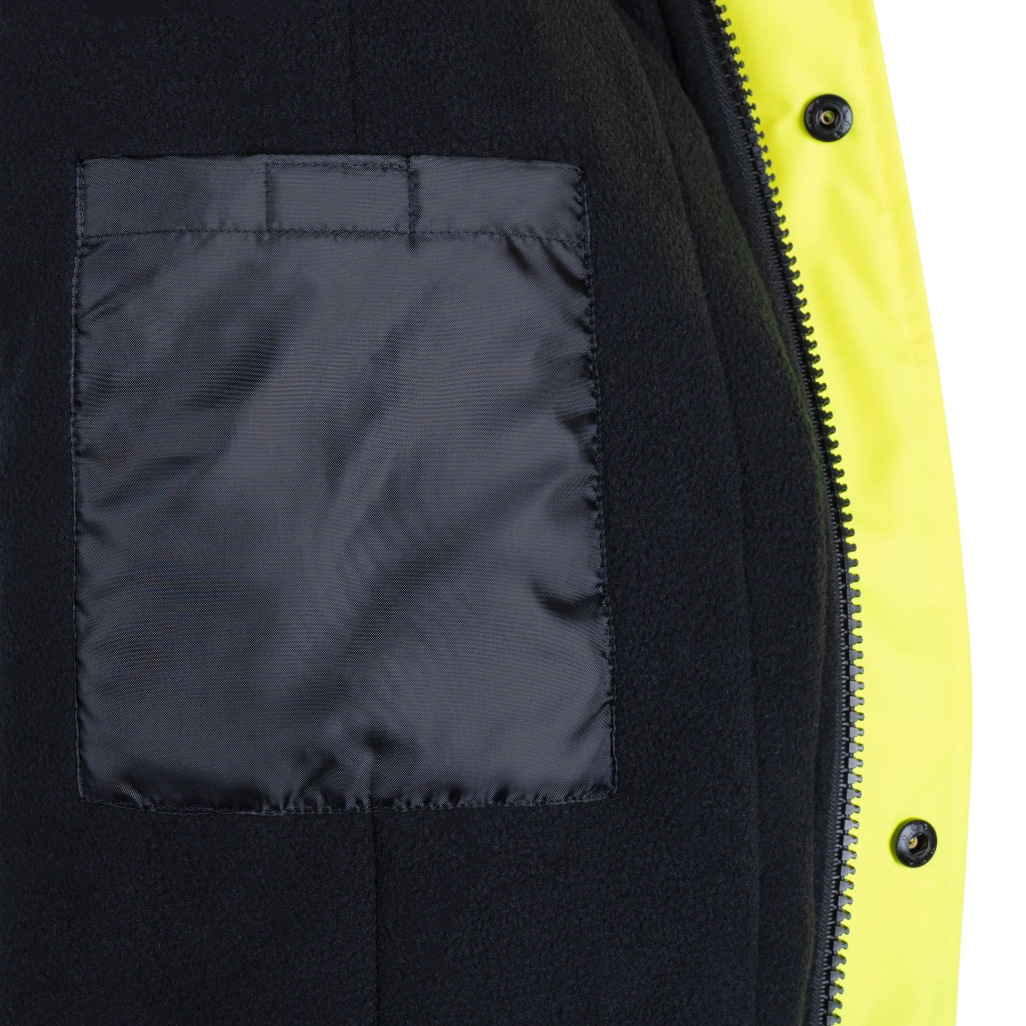 Hi-Vis Safety Jacket with Heat-Transfer Reflective Tapes and Removable Hood - Image 18
