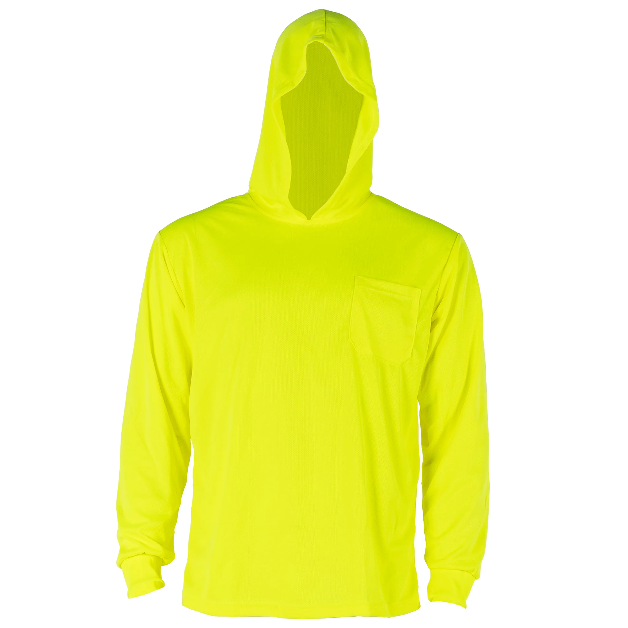 Hi-Vis Safety Long Sleeve Shirt with Hoodie - Image 4