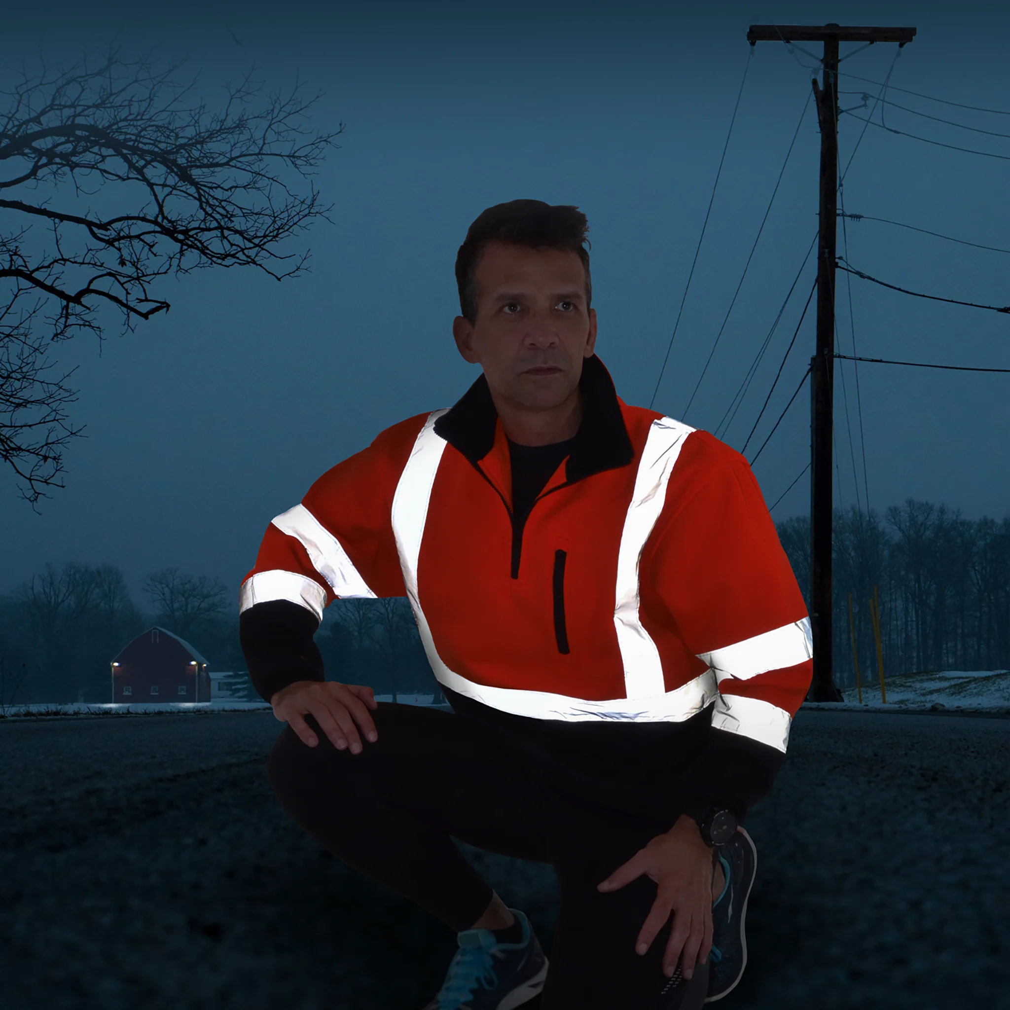 Hi-Vis Safety Sweater with Reflective Stripes - Image 6