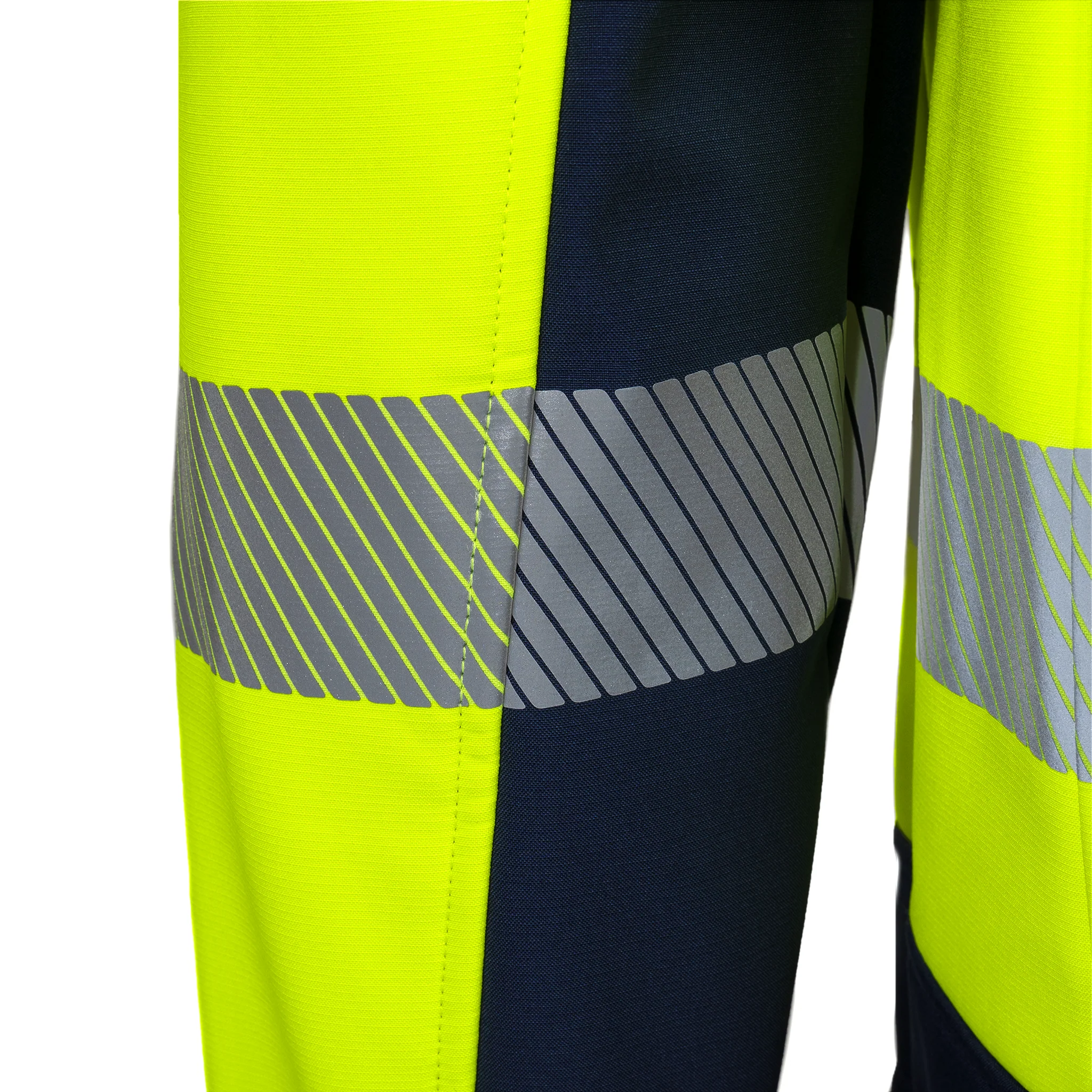 Hi-Vis Softshell Water Repellent Fleece Lined Safety Jacket with Reflective Strips - Image 5