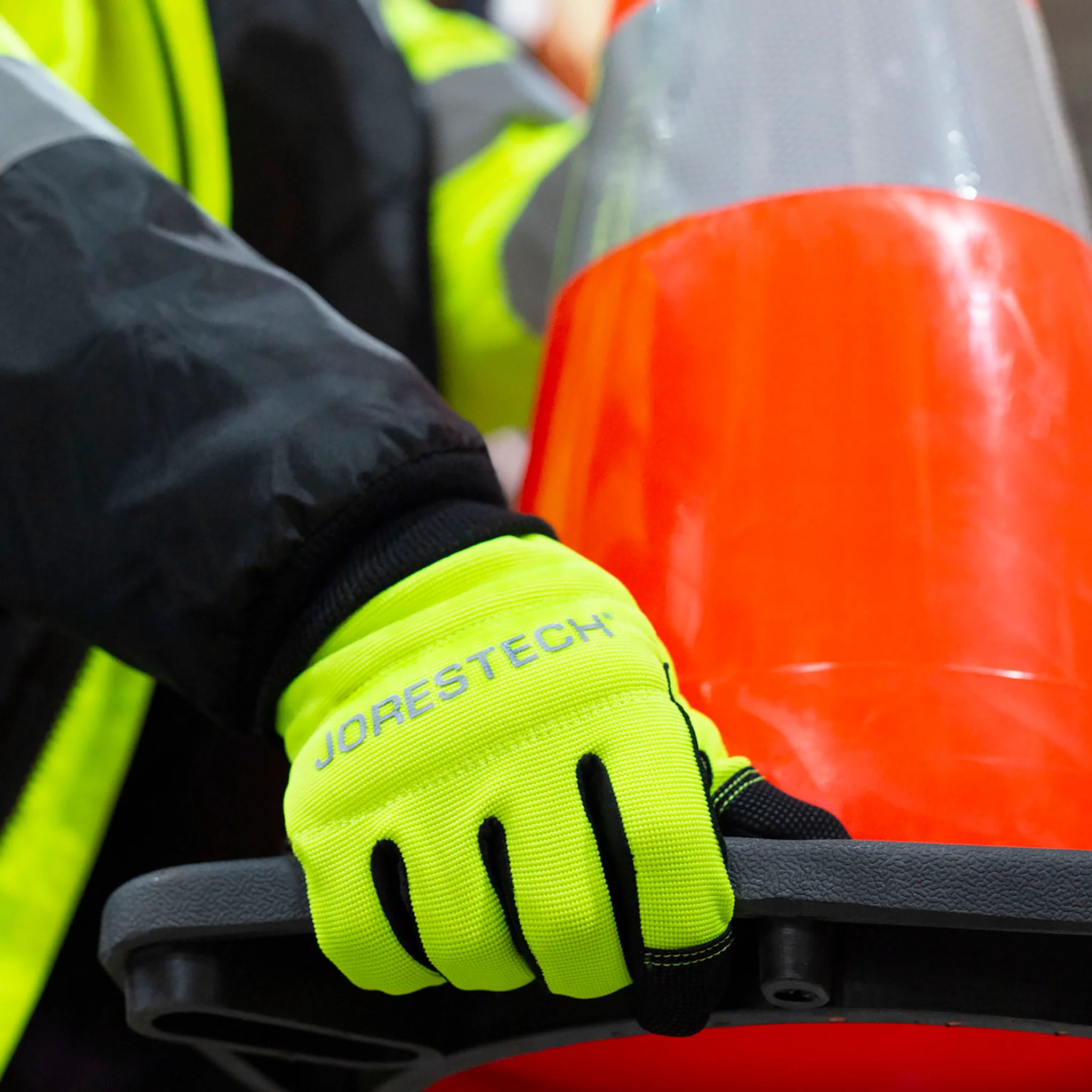 Hi-Vis Touchscreen Safety Work Gloves - Image 6