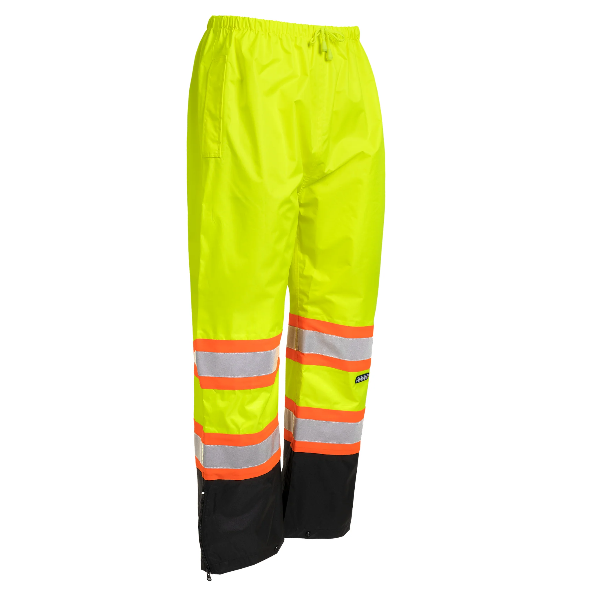 Hi-Vis Two Tone Orange/Black Rain Pants with Reflective Strips - Image 11