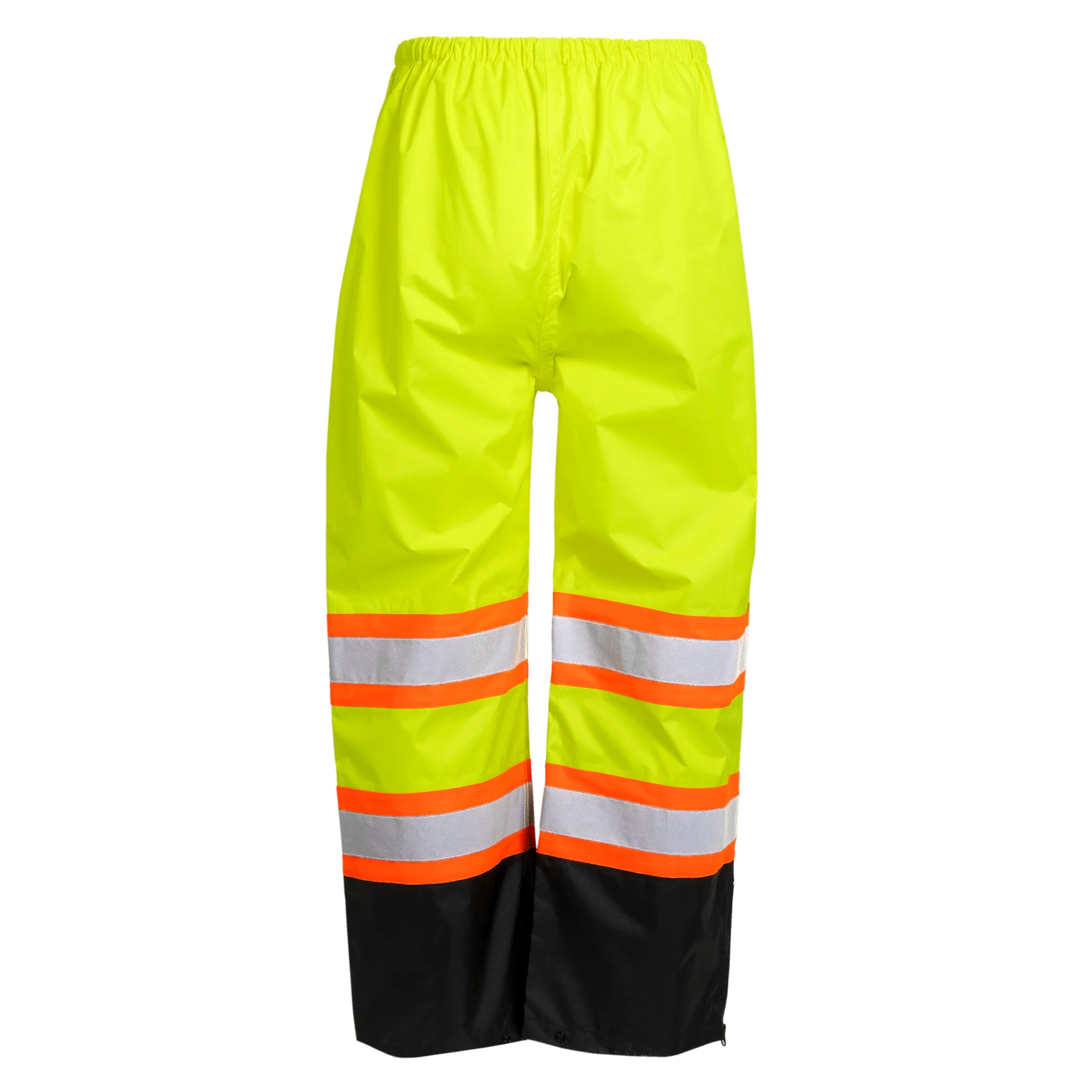 Hi-Vis Two Tone Orange/Black Rain Pants with Reflective Strips - Image 13