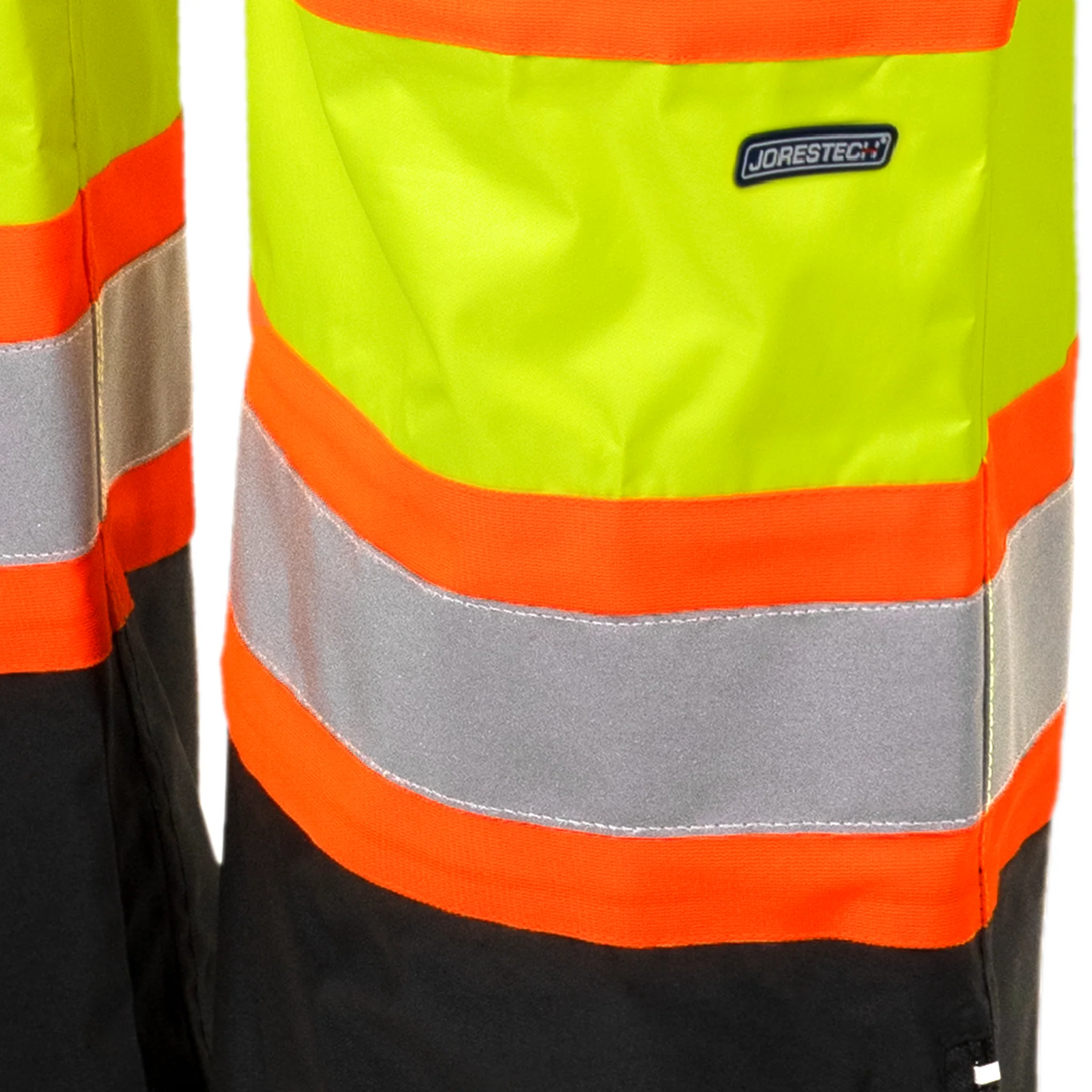 Hi-Vis Two Tone Orange/Black Rain Pants with Reflective Strips - Image 14